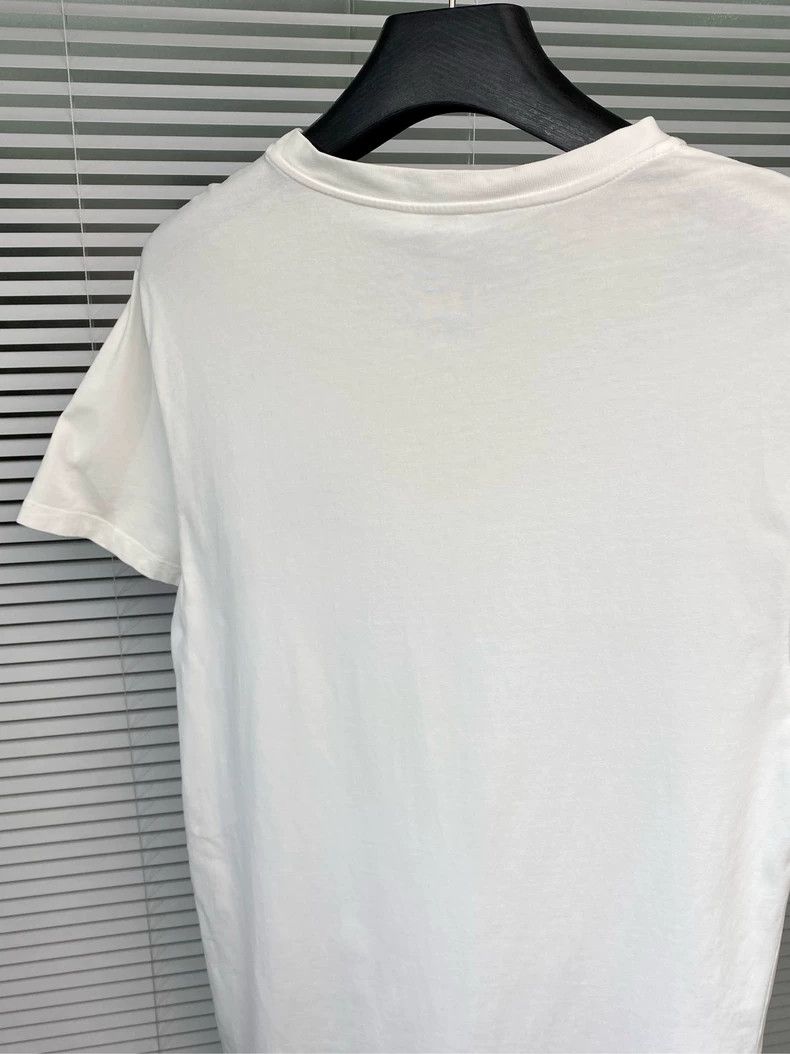 Loewe LOEWE Short sleeve T-shirt with embroidered logo in white Size S / US 4 / IT 40 - 9 Thumbnail