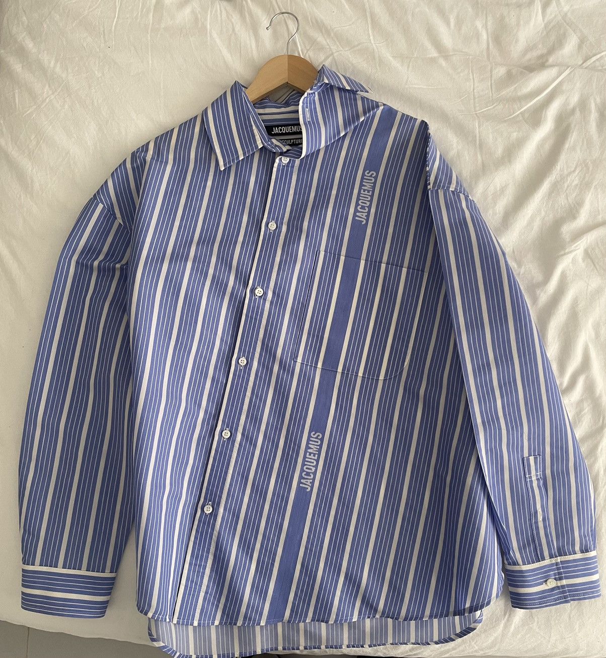 Jacquemus Jacquemus La Chemise Quadro Blue Size US L / EU 52-54 / 3 - 1 Thumbnail