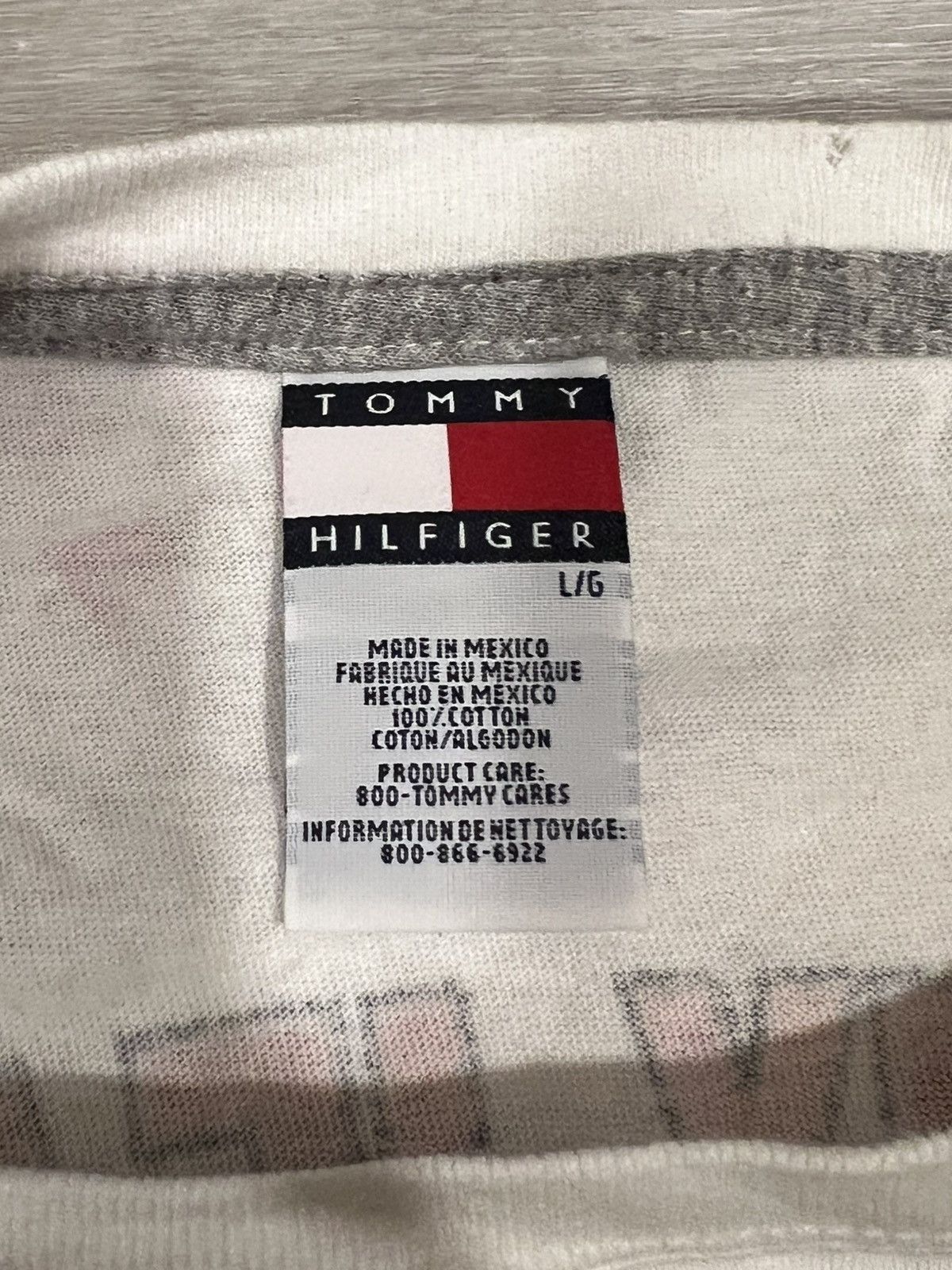 Tommy Hilfiger × Tommy Jeans × Vintage Vintage Tommy Hilfiger White Long-sleeve T-shirt Size US L / EU 52-54 / 3 - 3 Thumbnail