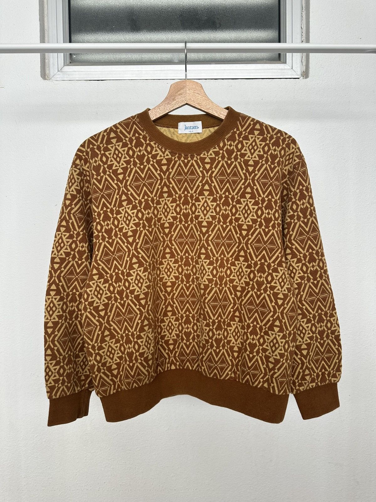 Vintage 90's Jantzen Japan abstract sweatshirt Size US M / EU 48-50 / 2 - 9 Thumbnail