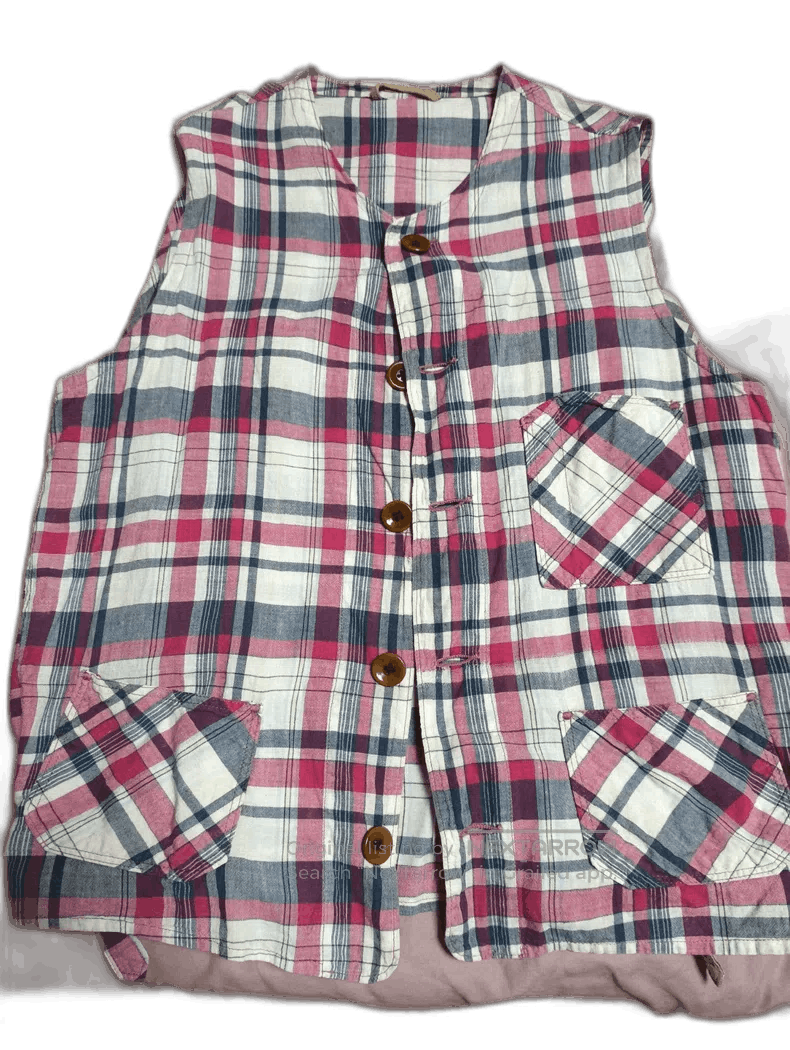 Kapital KAPITAL Early Plaid Cotton Vest Size US M / EU 48-50 / 2 - 1 Thumbnail