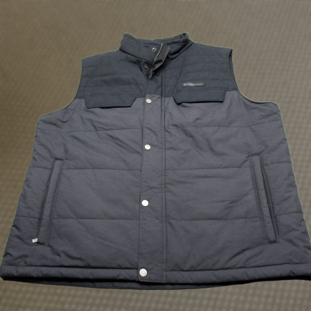Vintage Columbia Vest Mens XL Navy Blue Puffer Zip Full Zip Pockets Lined Insulated Hiking Outdoors Casual Travel Size US XL / EU 56 / 4 - 1 Thumbnail