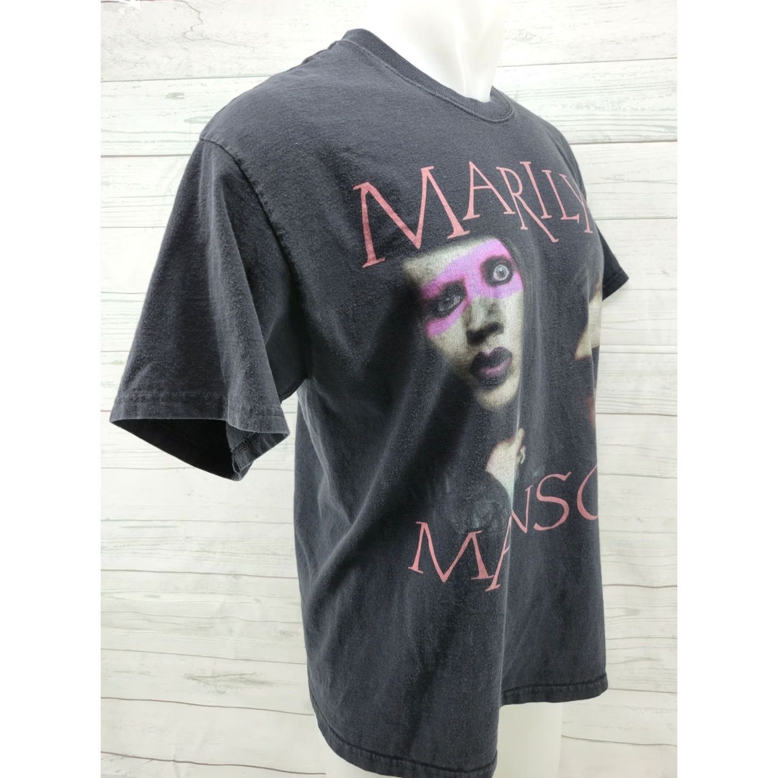 Hanes VINTAGE Marilyn Manson T Shirt LRG Twiggy Ramirez Graphic Hanes Heavyweight Tee Mens Size US XL / EU 56 / 4 - 4 Thumbnail