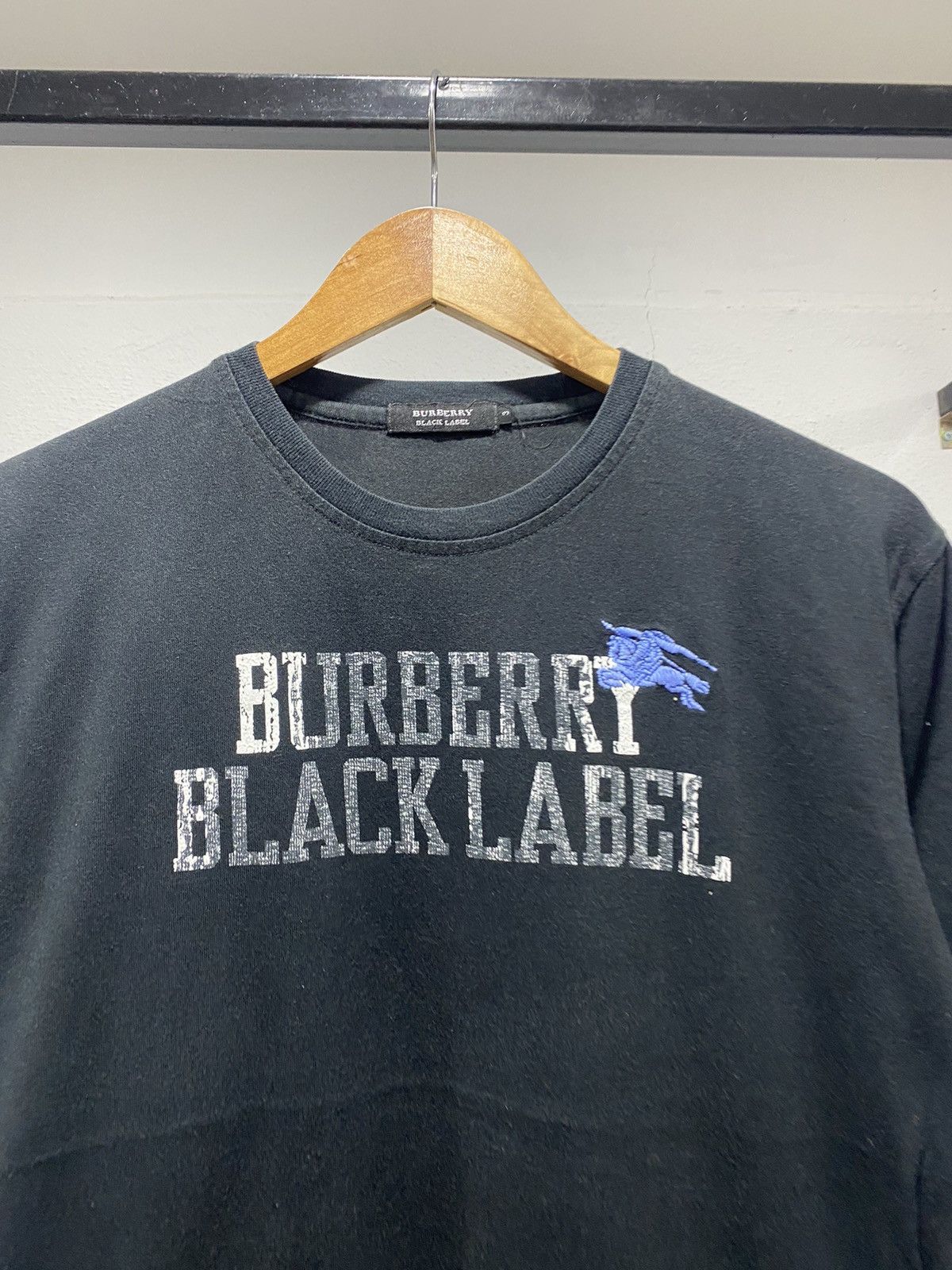 Burberry × Designer × Vintage Sick☠️ Burberry Black Label Spellout Tshirt Size US S / EU 44-46 / 1 - 1 Thumbnail