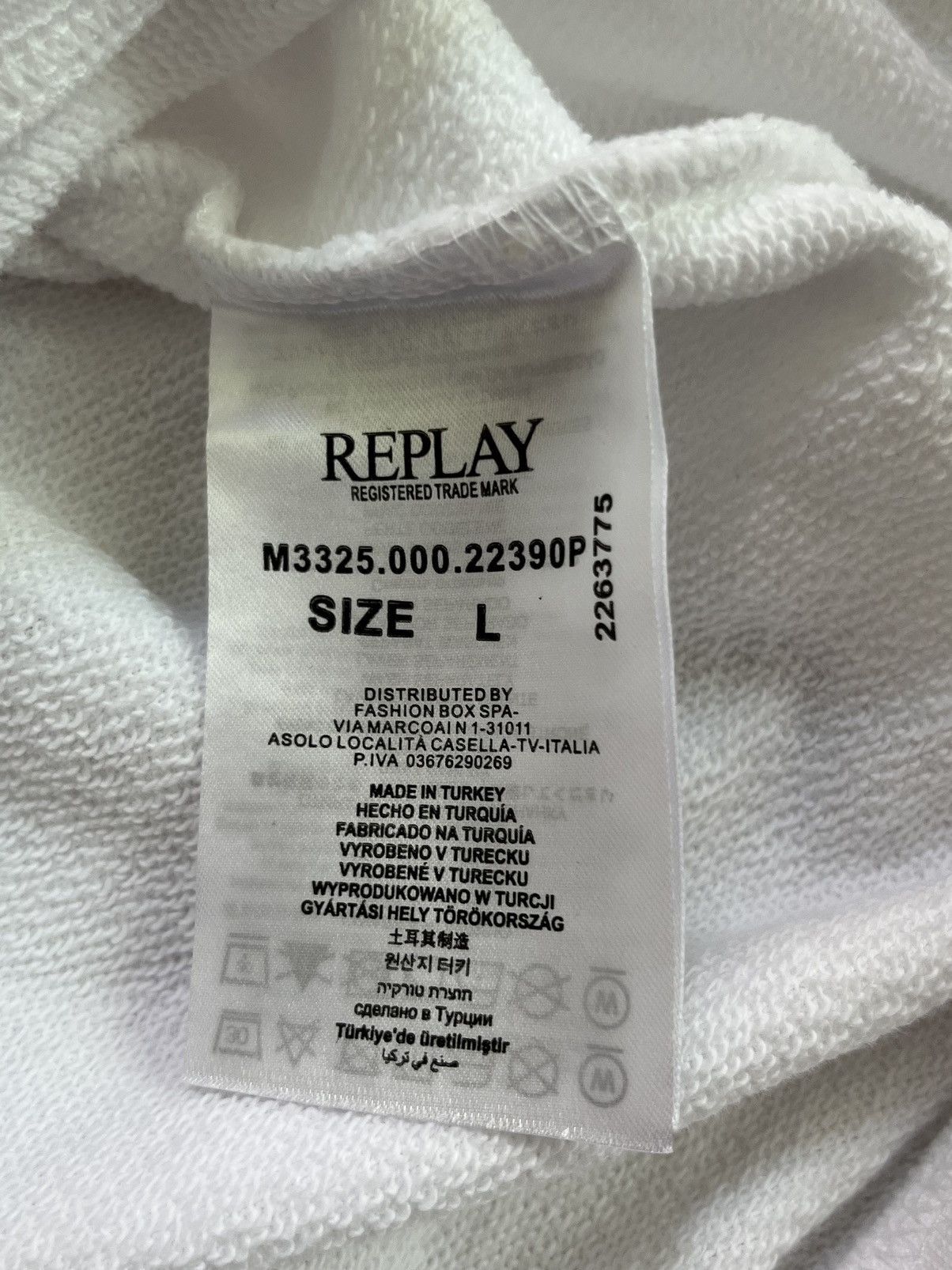 Replay Replay White Crewneck Sweatshirt Size L Size US M / EU 48-50 / 2 - 4 Thumbnail
