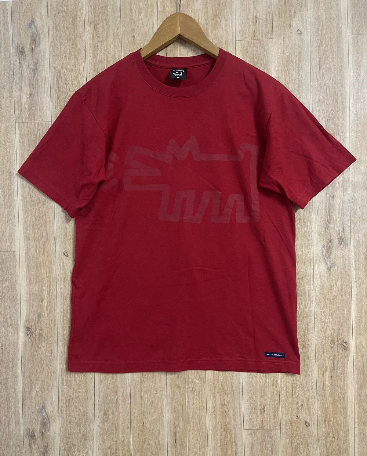 Japanese Brand × Keith Haring × Vintage Vintage Y2K Keith Haring Barking Dog Art M x Uniqlo Size US M / EU 48-50 / 2 - 1 Thumbnail