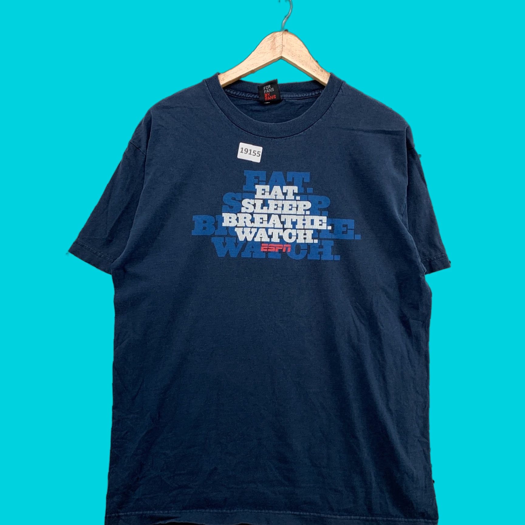 Vintage Vintage ESPN Shirt Navy Blue Eat Sleep Breathe Watch Adult Large 21.5x28 Sports Size US L / EU 52-54 / 3 - 1 Thumbnail