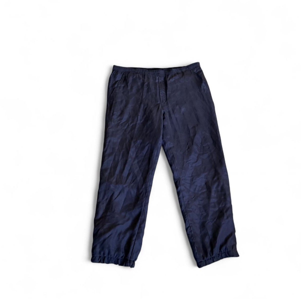 Dior Vintage Christian Dior Monsieur navy silk drawstring pants M Size US 32 / EU 48 - 1 Thumbnail