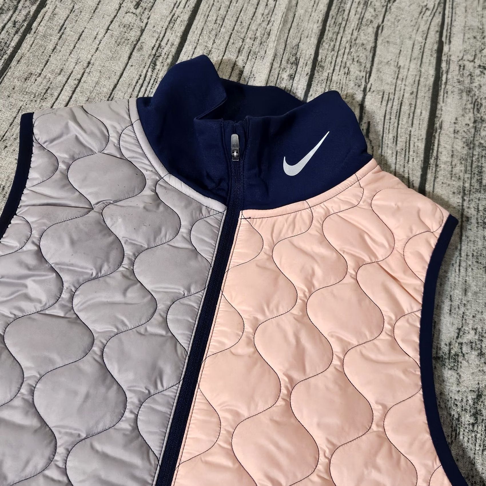 Nike Nike AeroLayer Lightweight Quilted Running Vest M Women's Blue Puffer Sleeveless Zip Nike Shirt Size M / US 6-8 / IT 42-44 - 7 Thumbnail