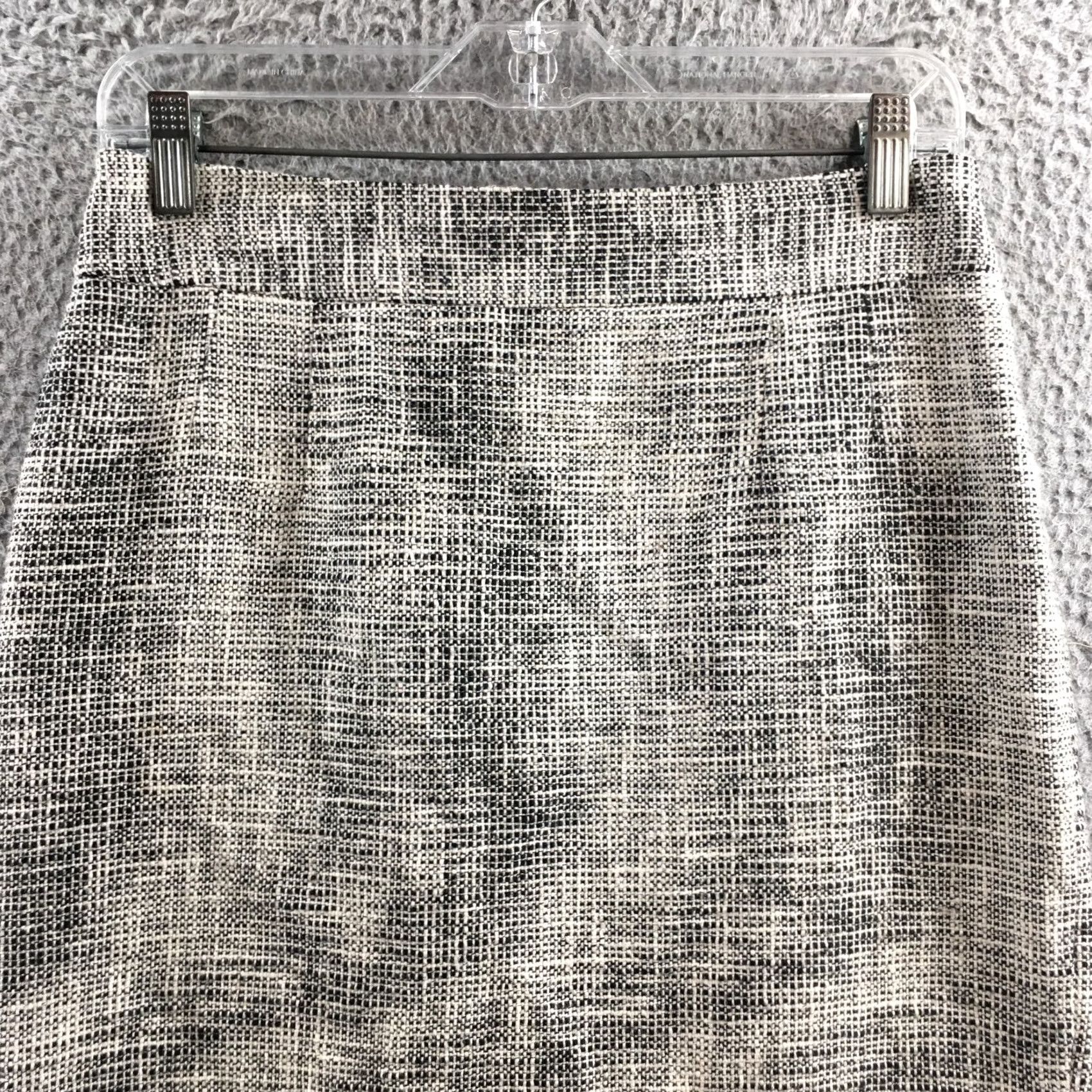 Banana Republic Banana Republic Skirt Womens 6 Gray Cotton Blend Tweed Straight & Pencil Casual Dress Pant? Size 28" / US 6 / IT 42 - 2 Thumbnail