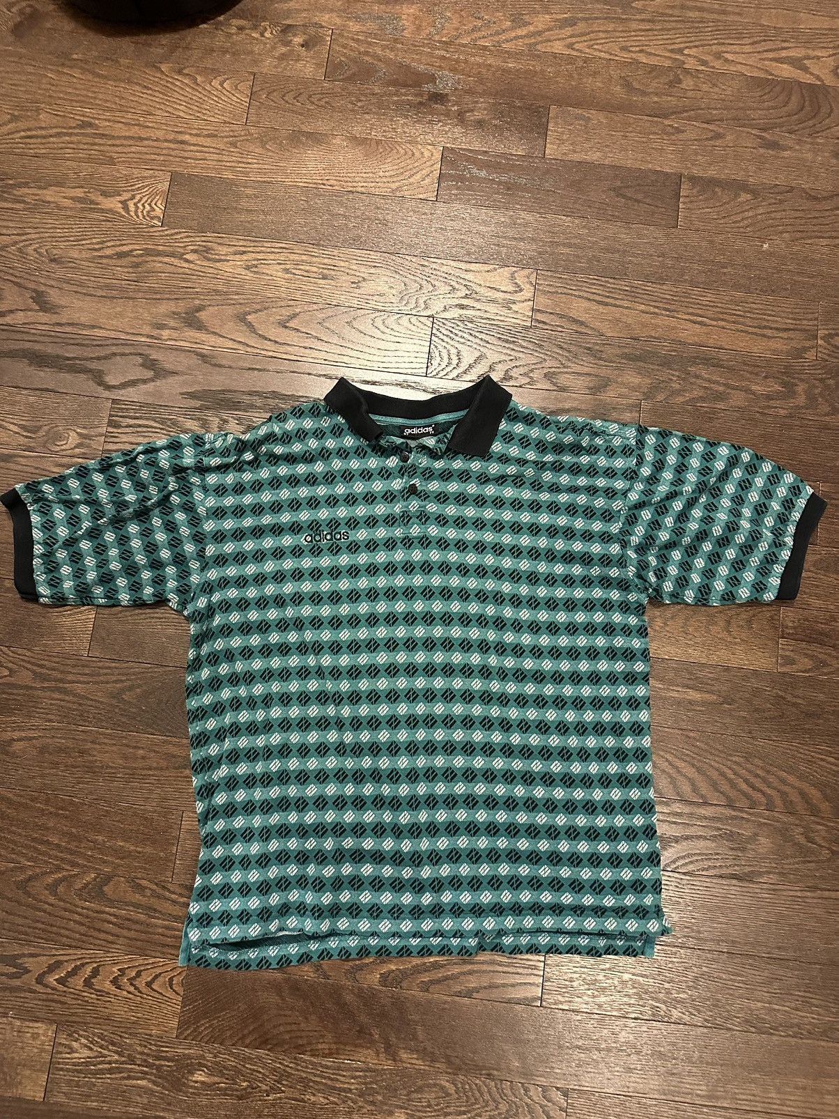 Adidas Vintage 90s Adidas D7 F5 Polo Size US L / EU 52-54 / 3 - 1 Thumbnail