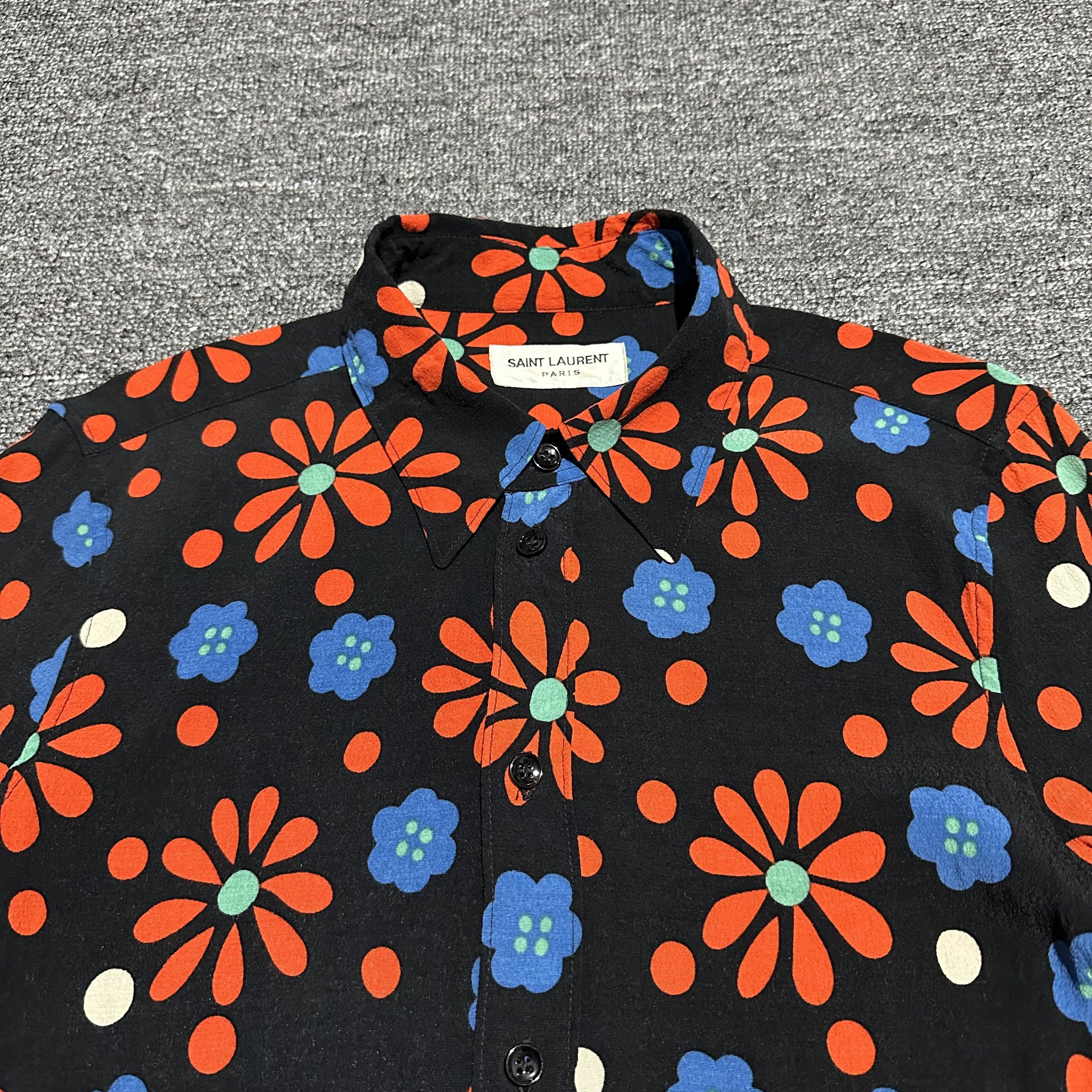 Saint Laurent Paris Saint Laurent Flower Shirt Size US S / EU 44-46 / 1 - 2 Thumbnail