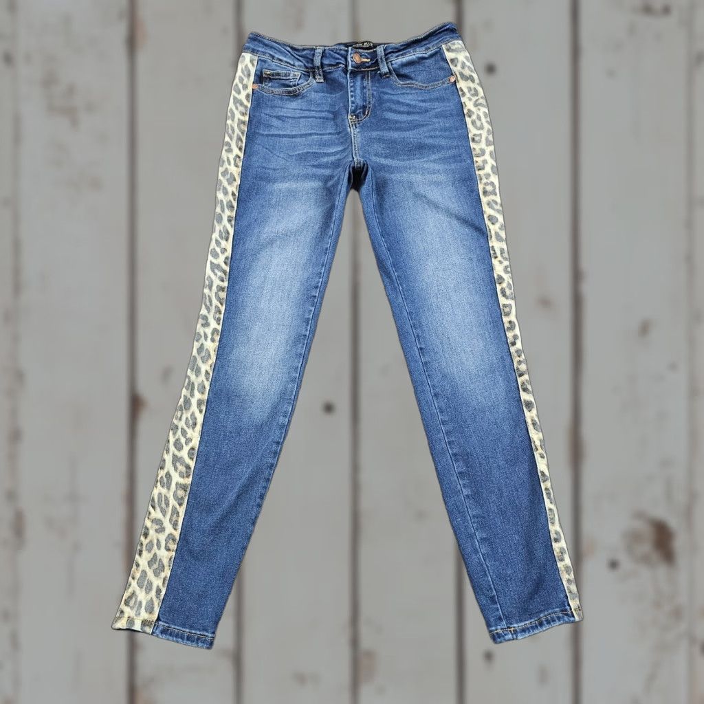 Denime Judy Blue Jeans Women 29 Skinny Fit Mid Rise Dark Wash Stretch Denim 26x28 Size 29" - 1 Thumbnail