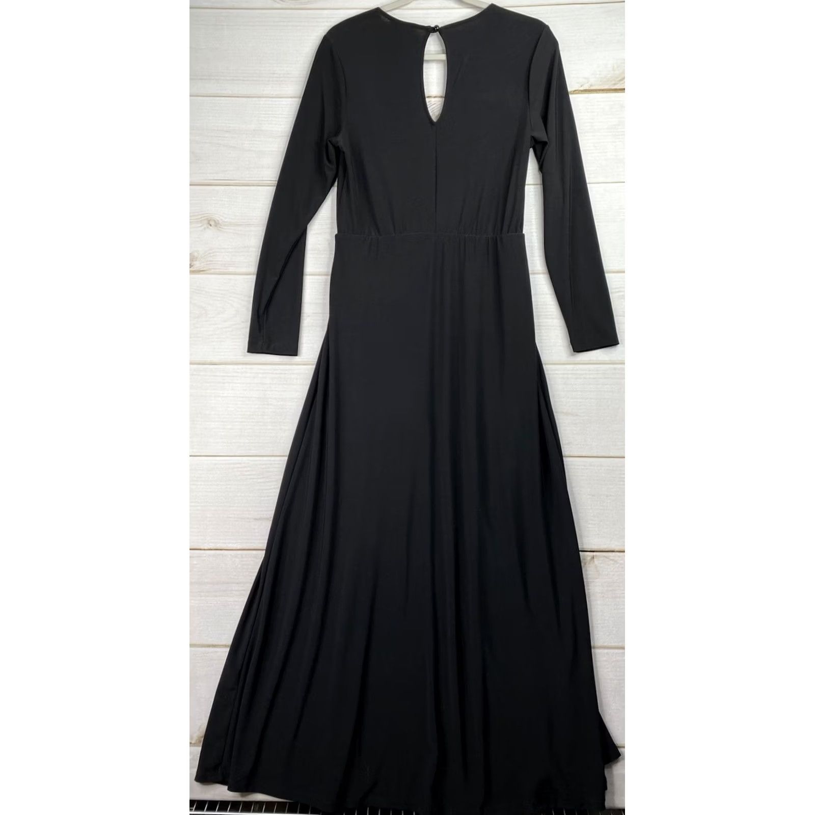 Venus Venus Womens Black Maxi Romper Dress M Overlay w/Shorts Witchy Vamp Goth Stretch Romper Dress Size M / US 6-8 / IT 42-44 - 6 Thumbnail