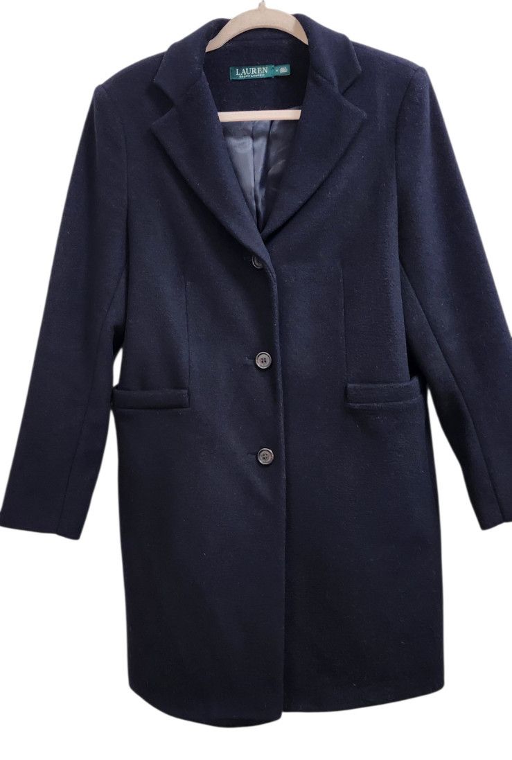 Lauren Ralph Lauren Lauren Ralph Lauren Navy Wool Blend Coat Tailored Jacket Size S / US 4 / IT 40 - 2 Thumbnail