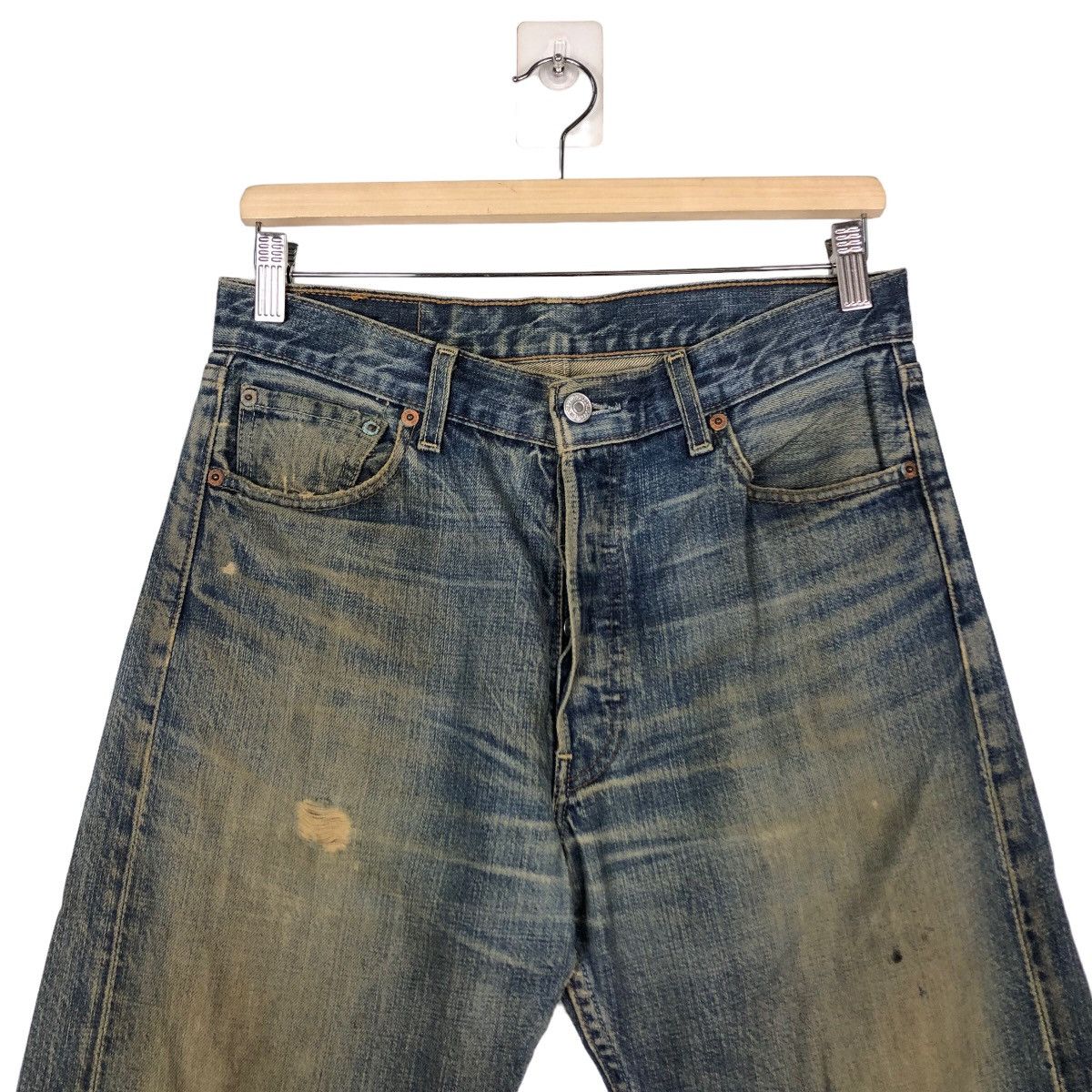 Levi's 🔥Vintage Distressed Denim Rusty Levi’s 501 Travis Scott Size US 30 / EU 46 - 3 Thumbnail