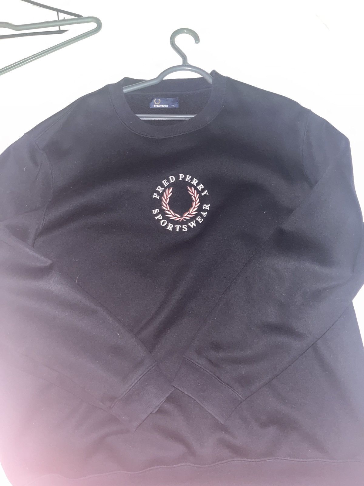 image of Fred Perry Crewneck Sweatshirt in Black, Men's (Size XL)