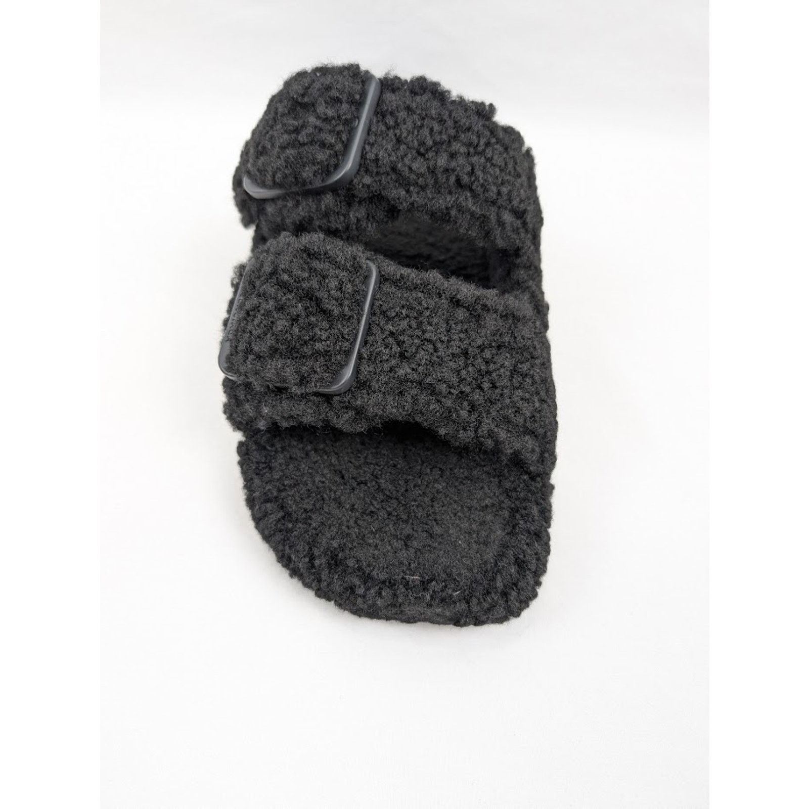 Balenciaga o1rshd1 Furry Shearling Mallorca Sandals in Black Size US 9 / EU 42 - 6 Thumbnail