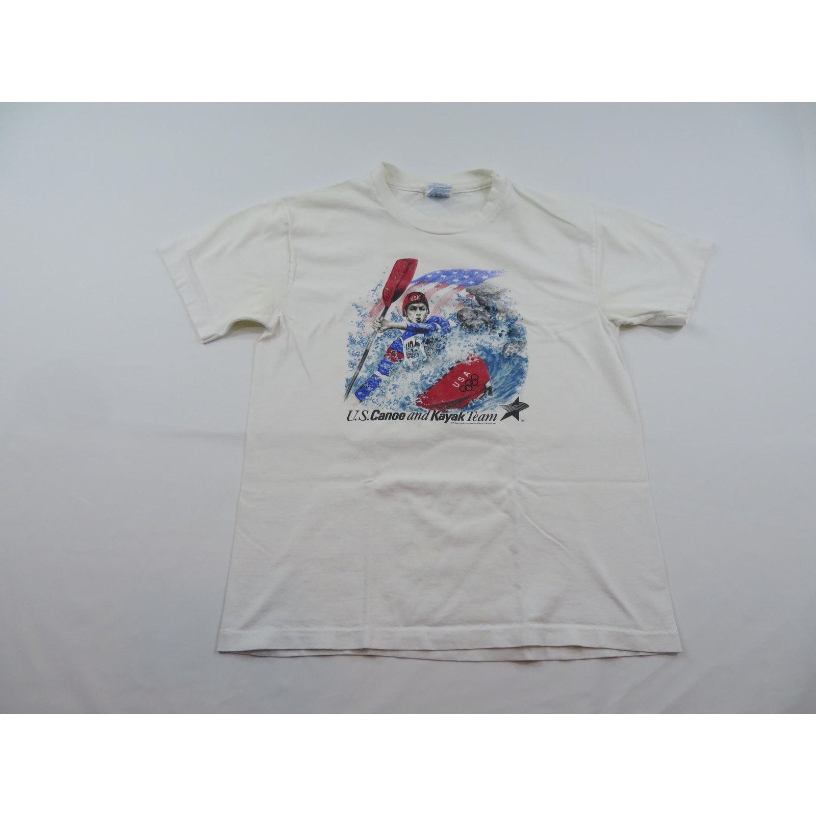 Hanes Olympics Canoe Kayak Team Summer Games 1996 White T-shirt M Size US M / EU 48-50 / 2 - 1 Thumbnail