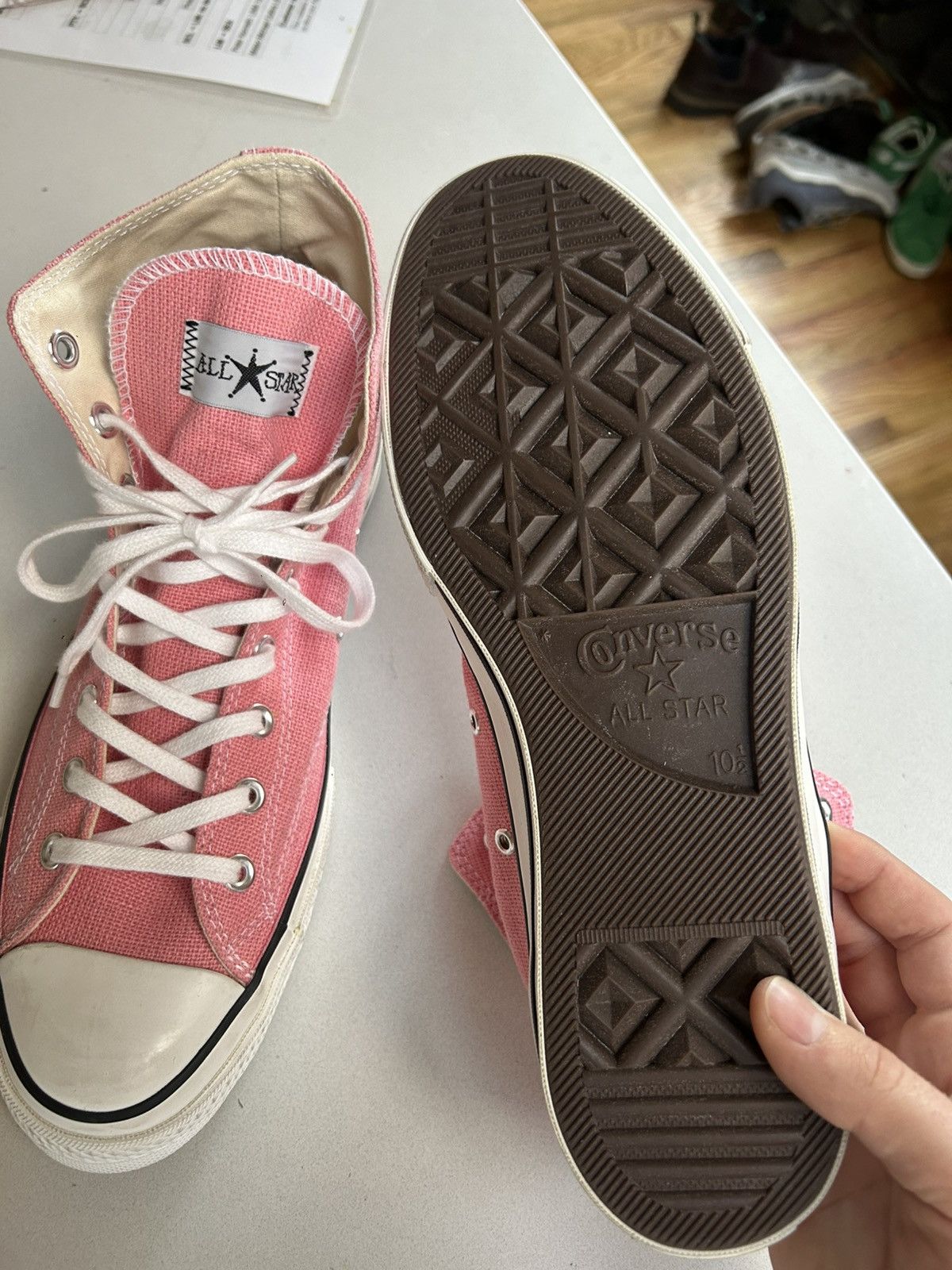 Converse × Stussy converse x stussy chuck 70 high surfman pink/black Size US 10.5 / EU 43-44 - 5 Thumbnail