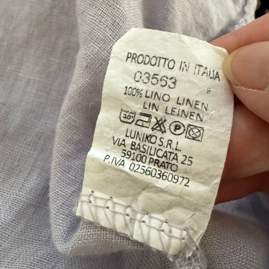 Other Puro Lino Pastel Lavender 100% Linen Shift Dress OSFM Size ONE SIZE - 7 Thumbnail