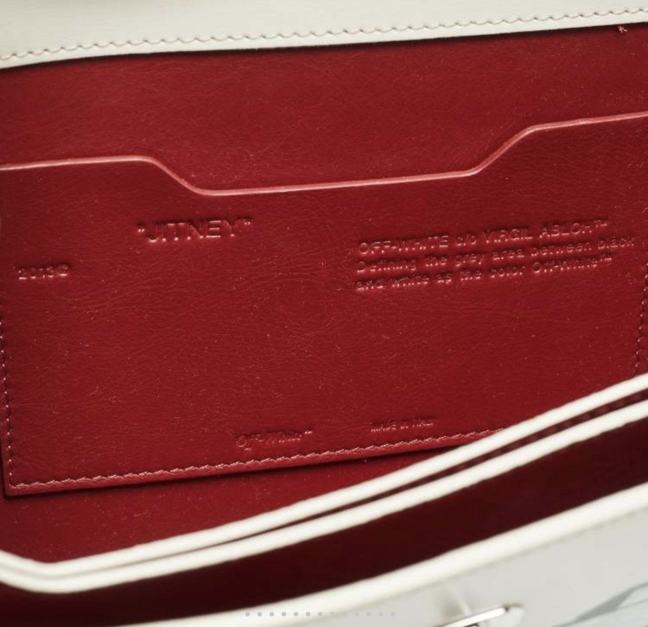 Off-White Off-White White Leather Graffiti 2.8 Jitney Top Handle Bag Size ONE SIZE - 5 Thumbnail