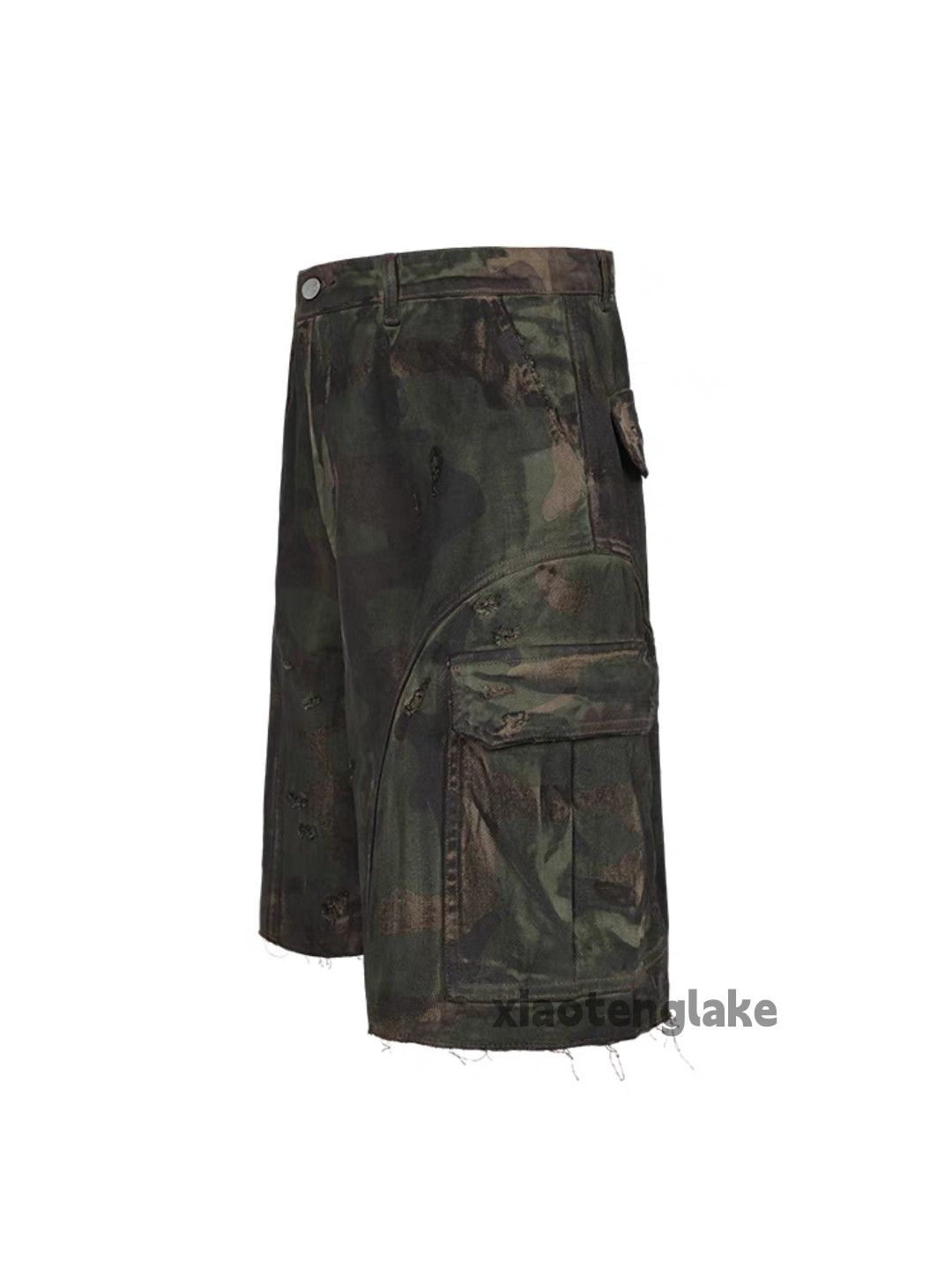 Designer × Japanese Brand × Vintage Unisex camo washed faded utility paint stain cargo shorts Size US 32 / EU 48 - 1 Thumbnail