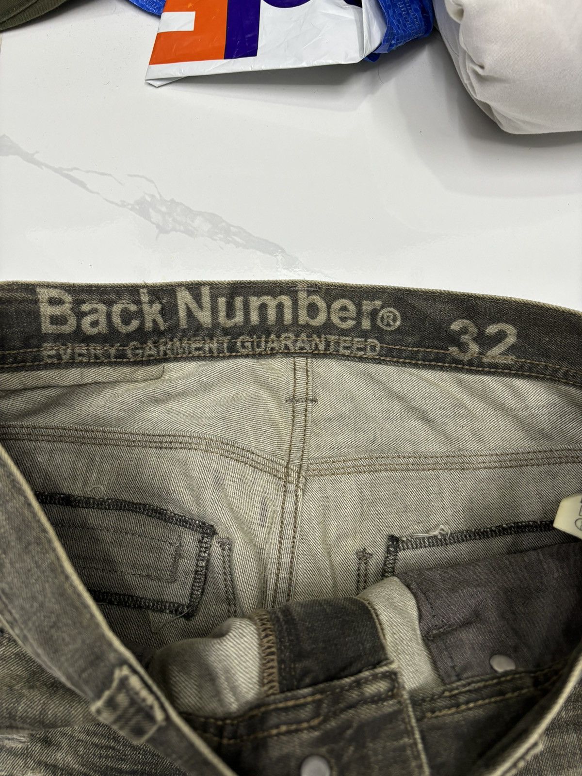 If Six Was Nine 🔥Rare Smoke Grey Back Number Homeless Denim Jeans Size US 32 / EU 48 - 9 Thumbnail