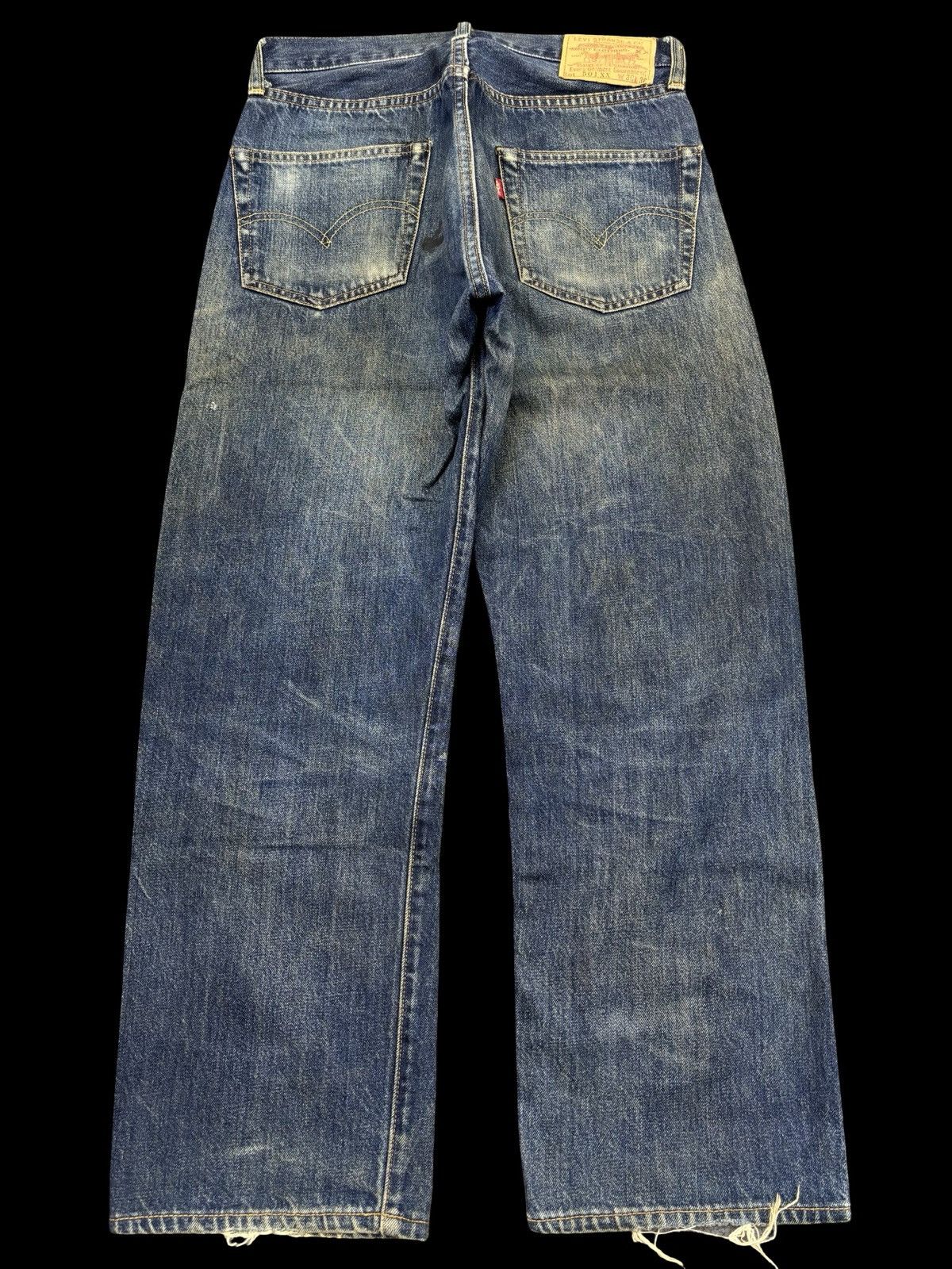 Levi's 💥Thrashed💥Vintage 90s Levis Big E 501XX Denim Selvedge F929 Size US 28 / EU 44 - 2 Thumbnail