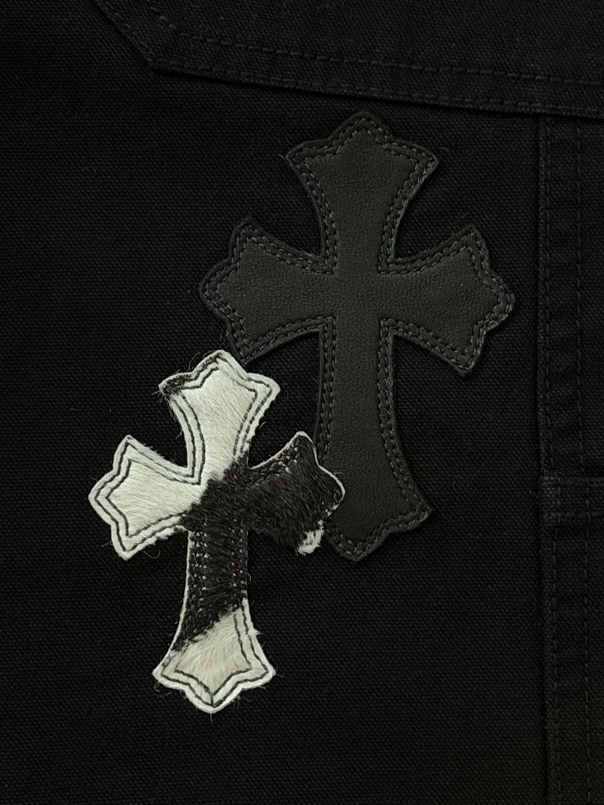 Chrome Hearts Black & Zebra Cross Patch Carpenter Jeans Size US 32 / EU 48 - 5 Thumbnail