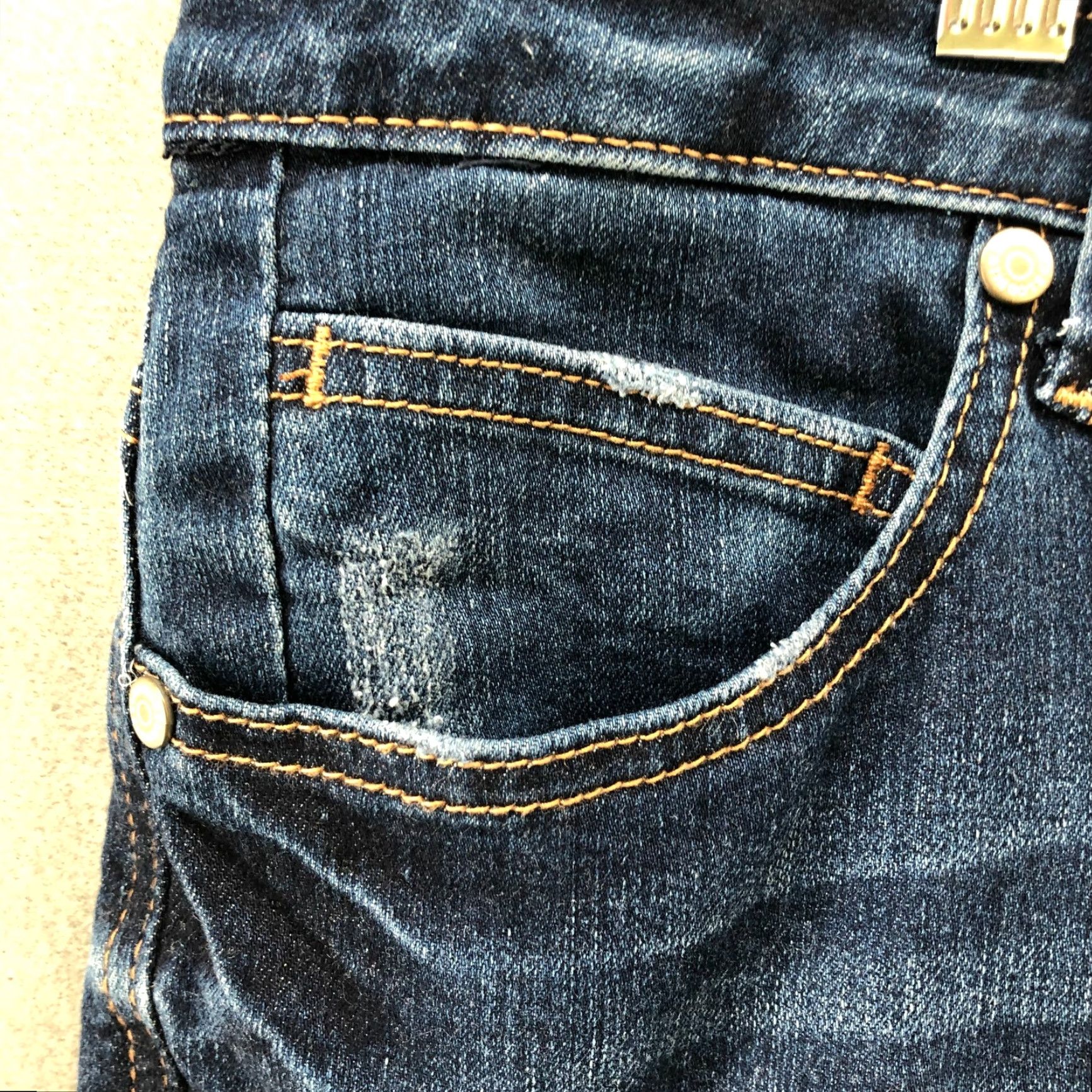 Vintage Eloquii High Rise Skinny Jean Womens Plus Size 24 Blue Distressed Classic Fit Jeans Size 42" / US 20 - 6 Thumbnail