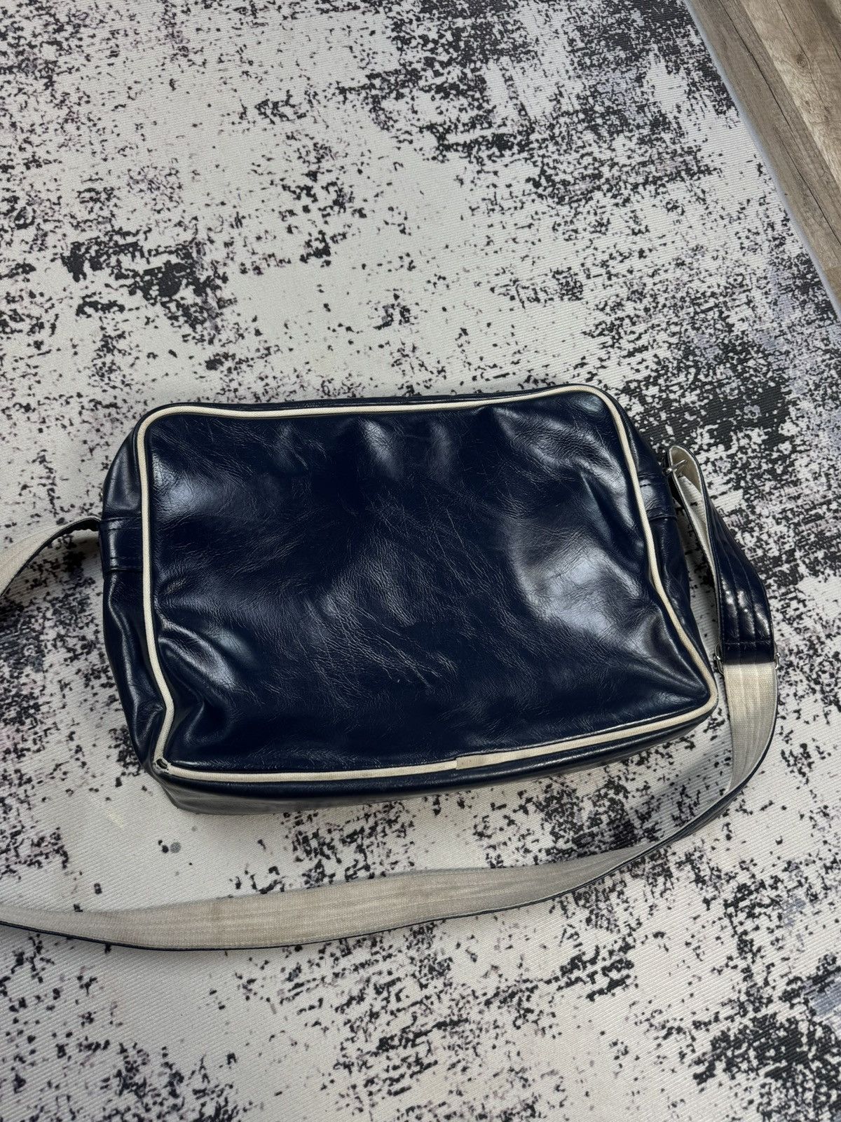 Fred Perry × Vintage 🔥RARE🔥 Vintage Fred Perry Leather Bag Navy Size ONE SIZE - 5 Thumbnail