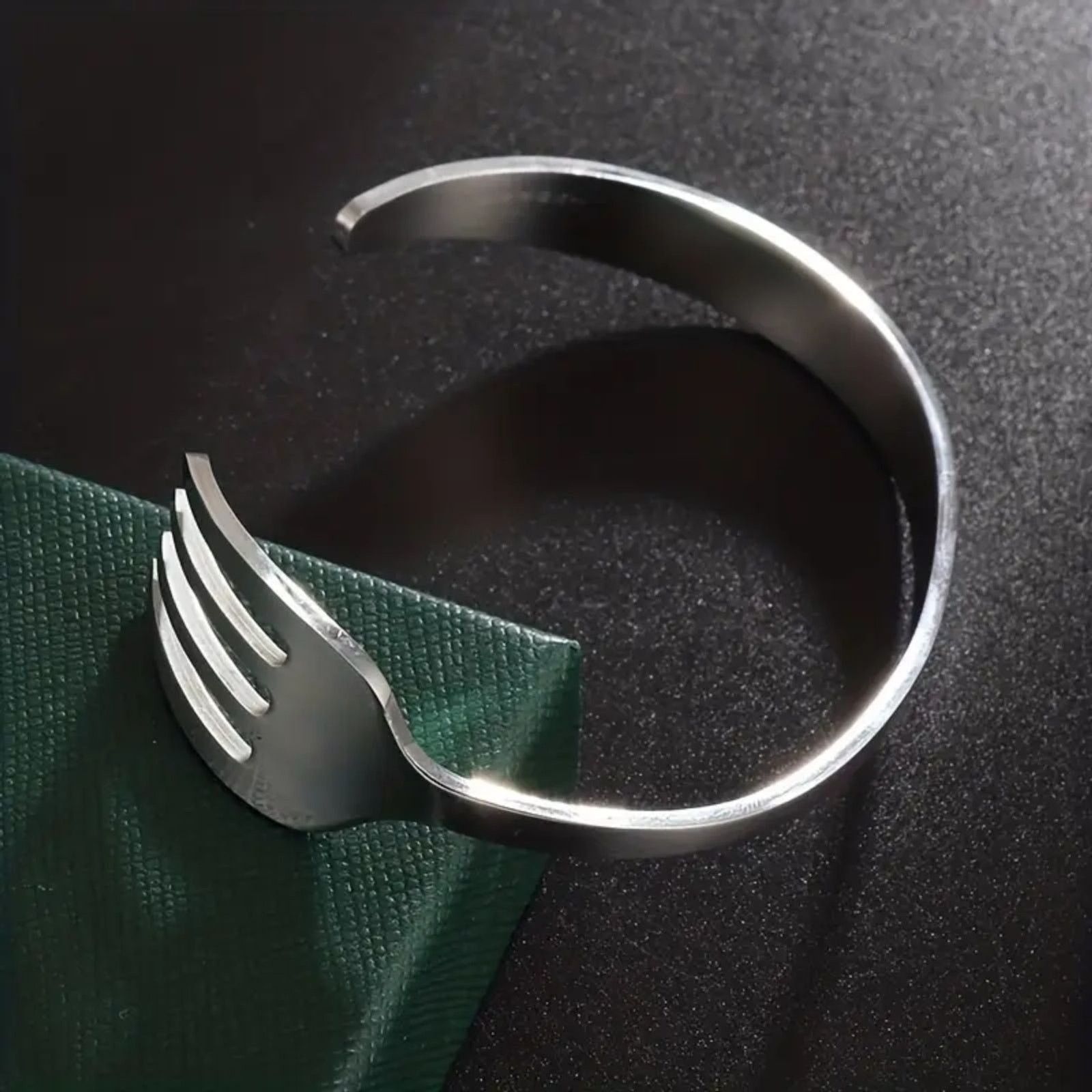 Other Little Mermaid Ariel Dinglehopper Steel Fork Cuff Bracelet Size ONE SIZE - 2 Thumbnail