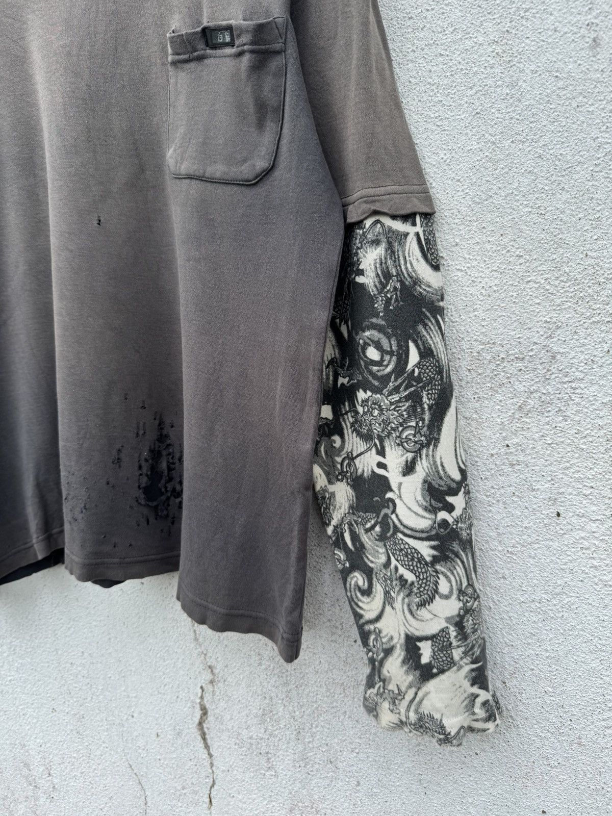 Vintage Distressed Sun Faded Japanese Tattoos LS Tees Size US L / EU 52-54 / 3 - 6 Thumbnail