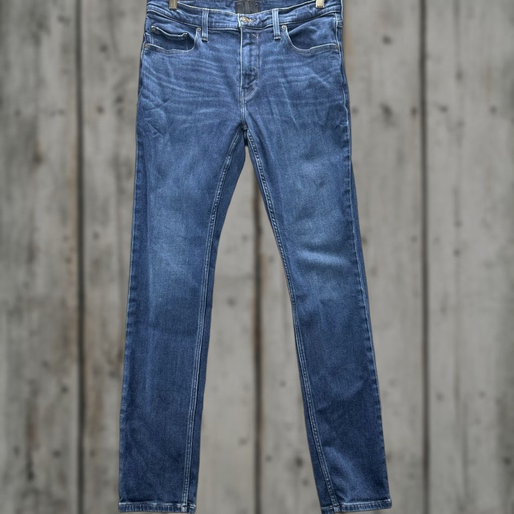 PAIGE Lennox Jeans Mens Slim Fit 32x31 Blue Stretch Denim Talon Zipper Classic