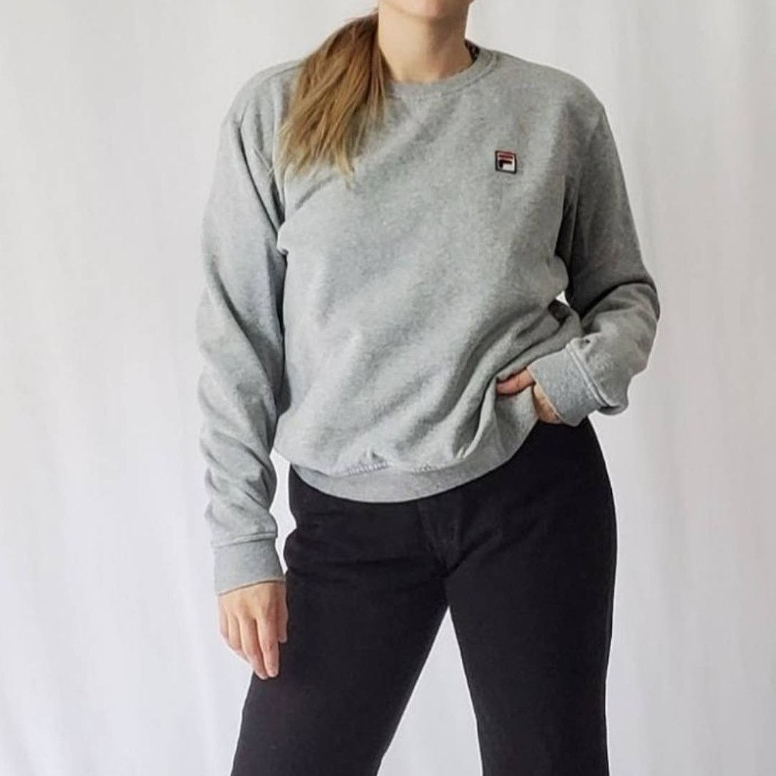 Fila Y2K Fila Gray Crewneck Pullover Sweatshirt - L Size XL / US 12-14 / IT 48-50 - 1 Thumbnail