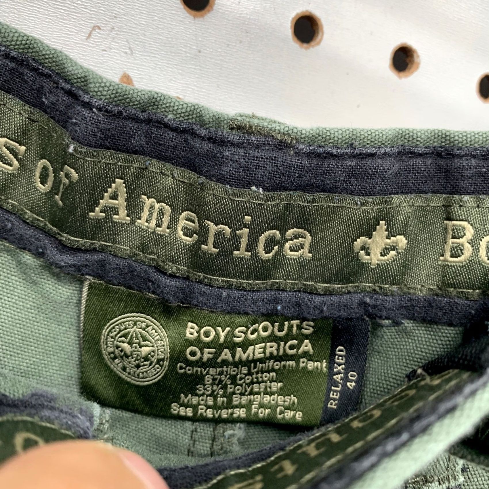 Vintage Boy Scouts of America Cargo Shorts Mens 40 Green 00s Relaxed Fit Uniform Size US 40 / EU 56 - 2 Thumbnail