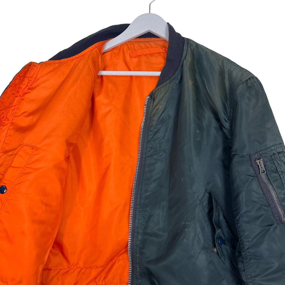 Alpha Industries 🔥 VINTAGE MA-1 ALPHA INDUSTRIES BOMBER JACKET MADE IN USA Size US L / EU 52-54 / 3 - 11 Thumbnail