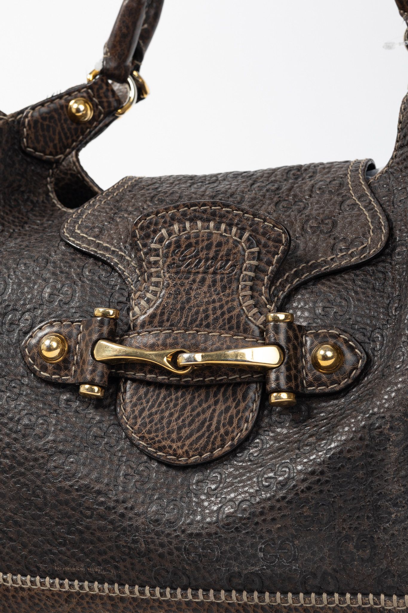 Gucci Gucci New Pelham Brown Guccissima Leather Large Shoulder Bag Size ONE SIZE - 9 Thumbnail