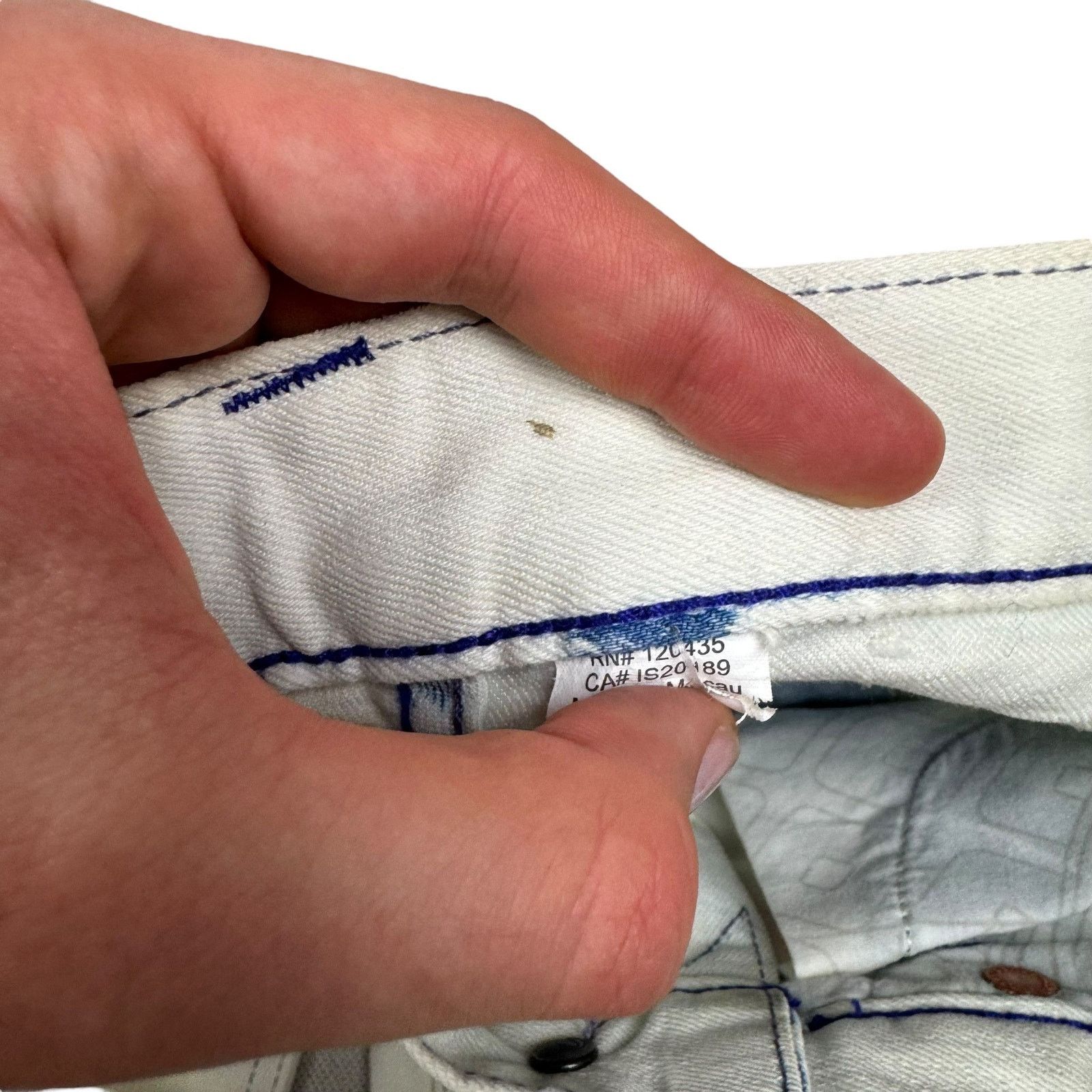 Evisu Evisu Women's White Cotton Ankle Zip Cropped Skinny Jeans 26 Size 26" / US 2 / IT 38 - 11 Thumbnail