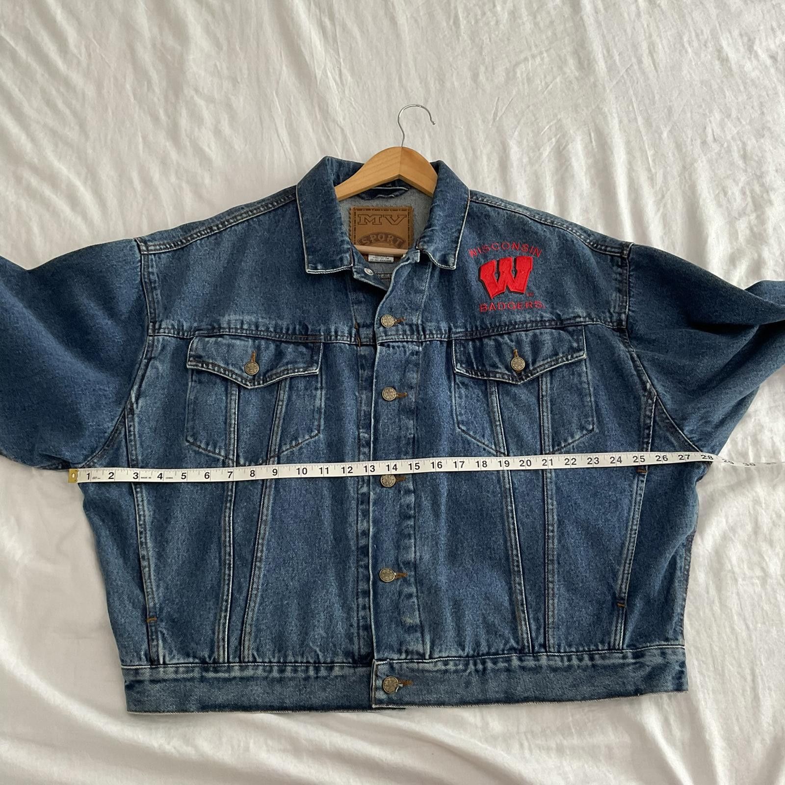 Vintage RARE VTG 90's UW Wisconsin denim jean jacket XL unisex Size US XL / EU 56 / 4 - 6 Thumbnail