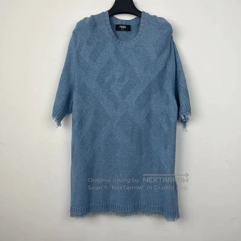 Fendi Fendi Blue XL Summer Men's T-Shirt . Size US XL / EU 56 / 4 - 1 Thumbnail