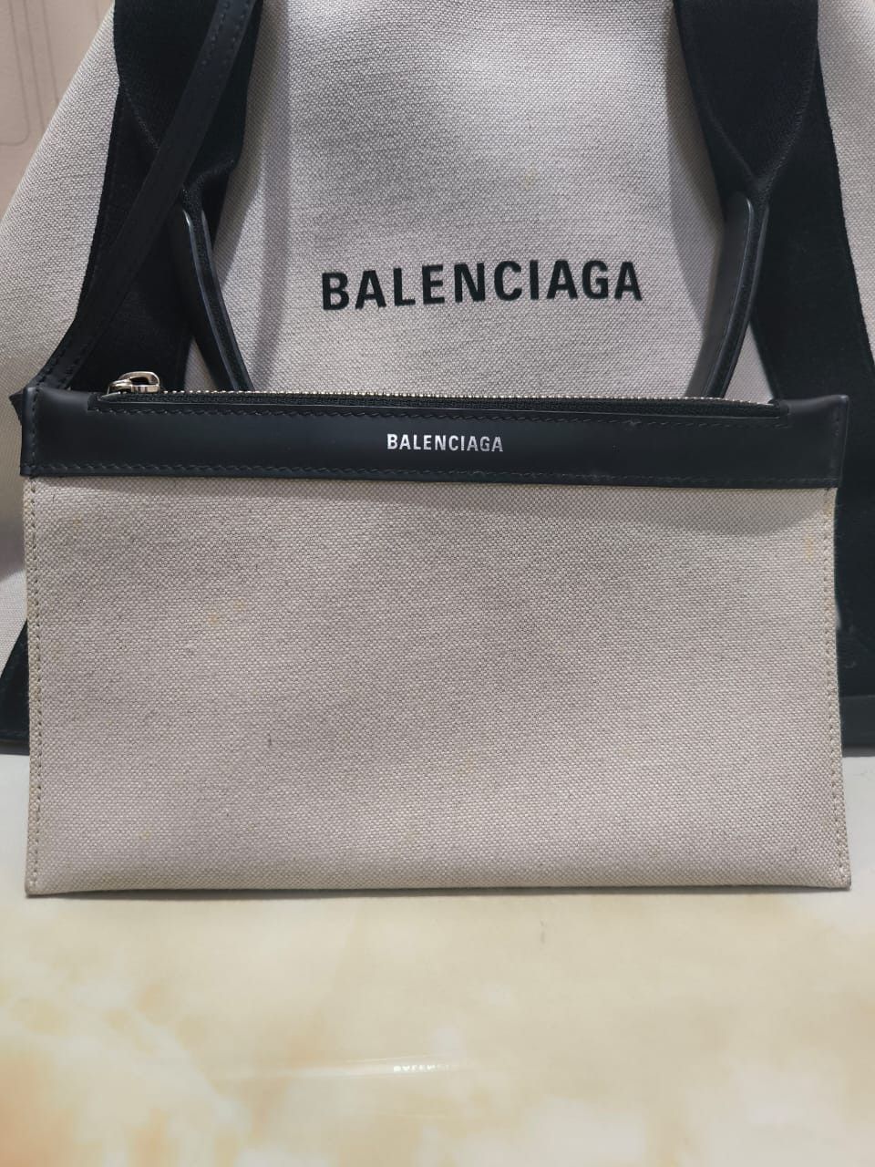 Balenciaga Balenciaga medium Navy Cabas tote bag Size ONE SIZE - 3 Thumbnail
