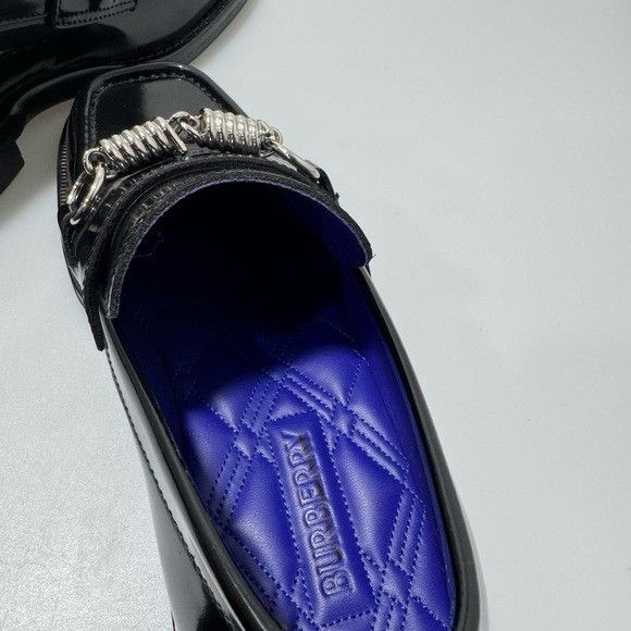 Burberry Barbed Leather Loafers Black Men’s EU 39/US 6