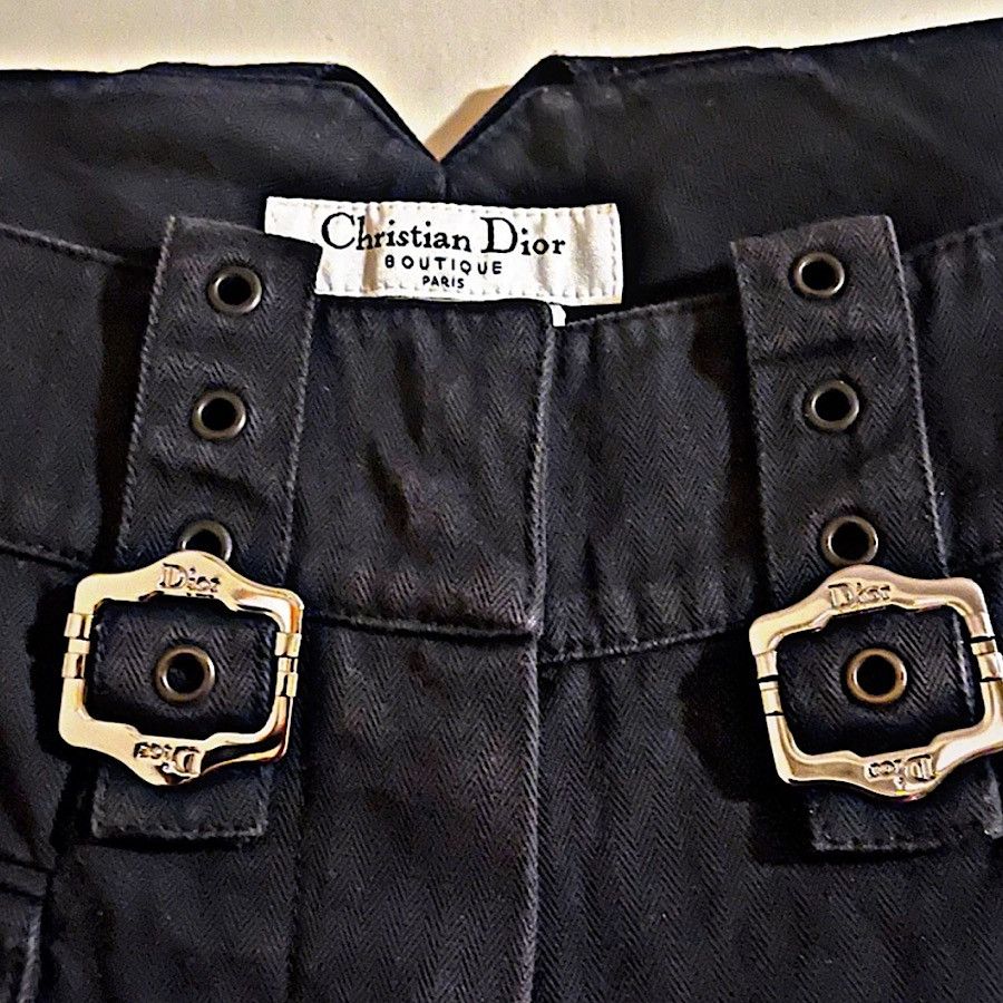 Dior Authentic Christian Dior 04 AW Galliano Black Bondage Denim Size 25" / US 0 / IT 36 - 5 Thumbnail