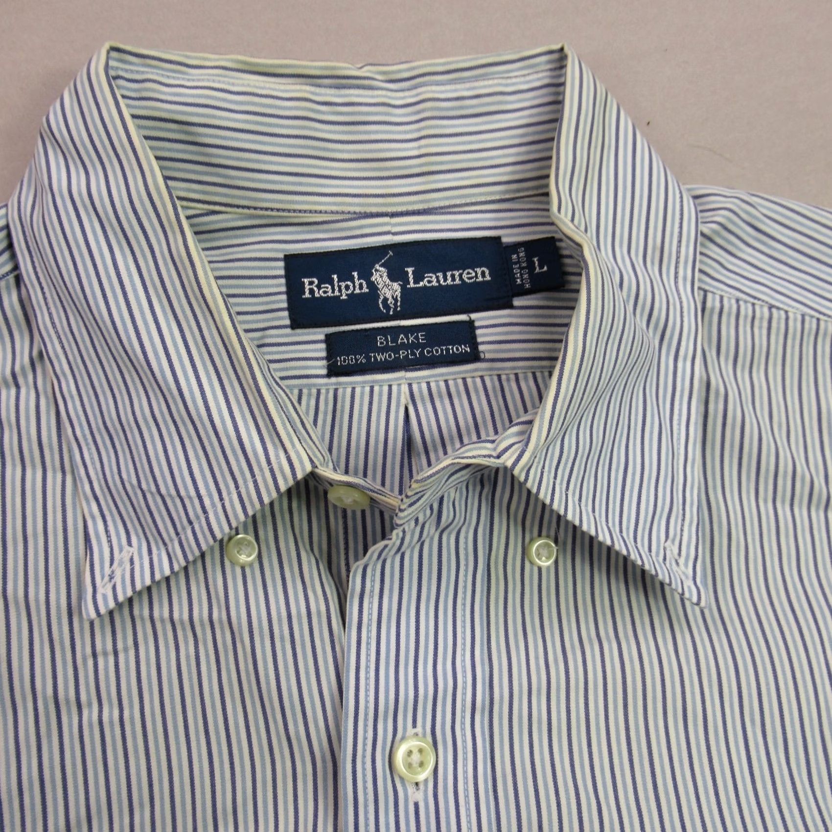 Polo Ralph Lauren Ralph Lauren Shirt Mens Large Long Sleeve Button Front Blake Stripes Casual Size US L / EU 52-54 / 3 - 4 Thumbnail