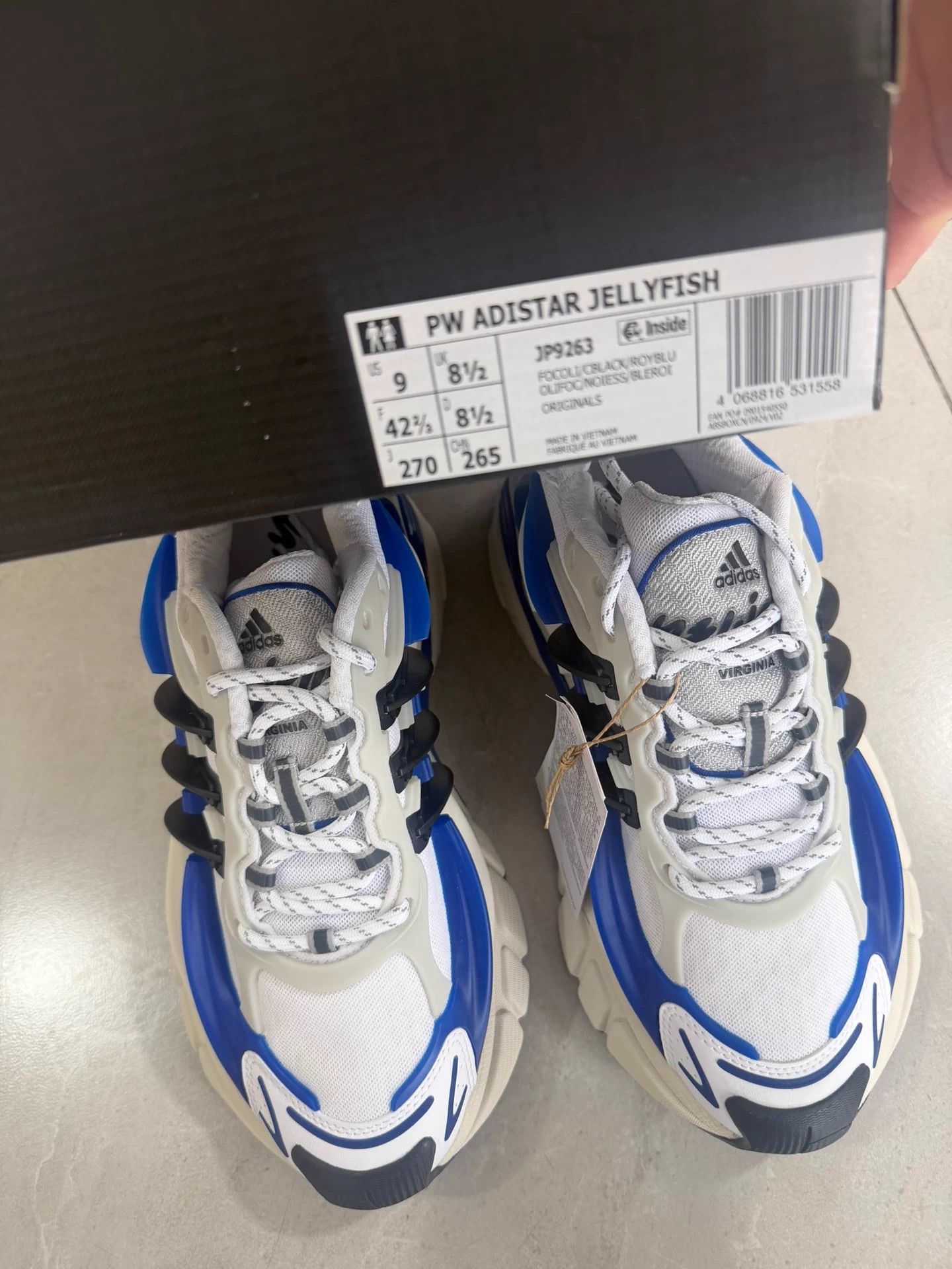 Adidas adidas x PW Adistar Jellyfish VIRGINIA Dad Shoe White Blue Size US 9 / EU 42 - 2 Thumbnail