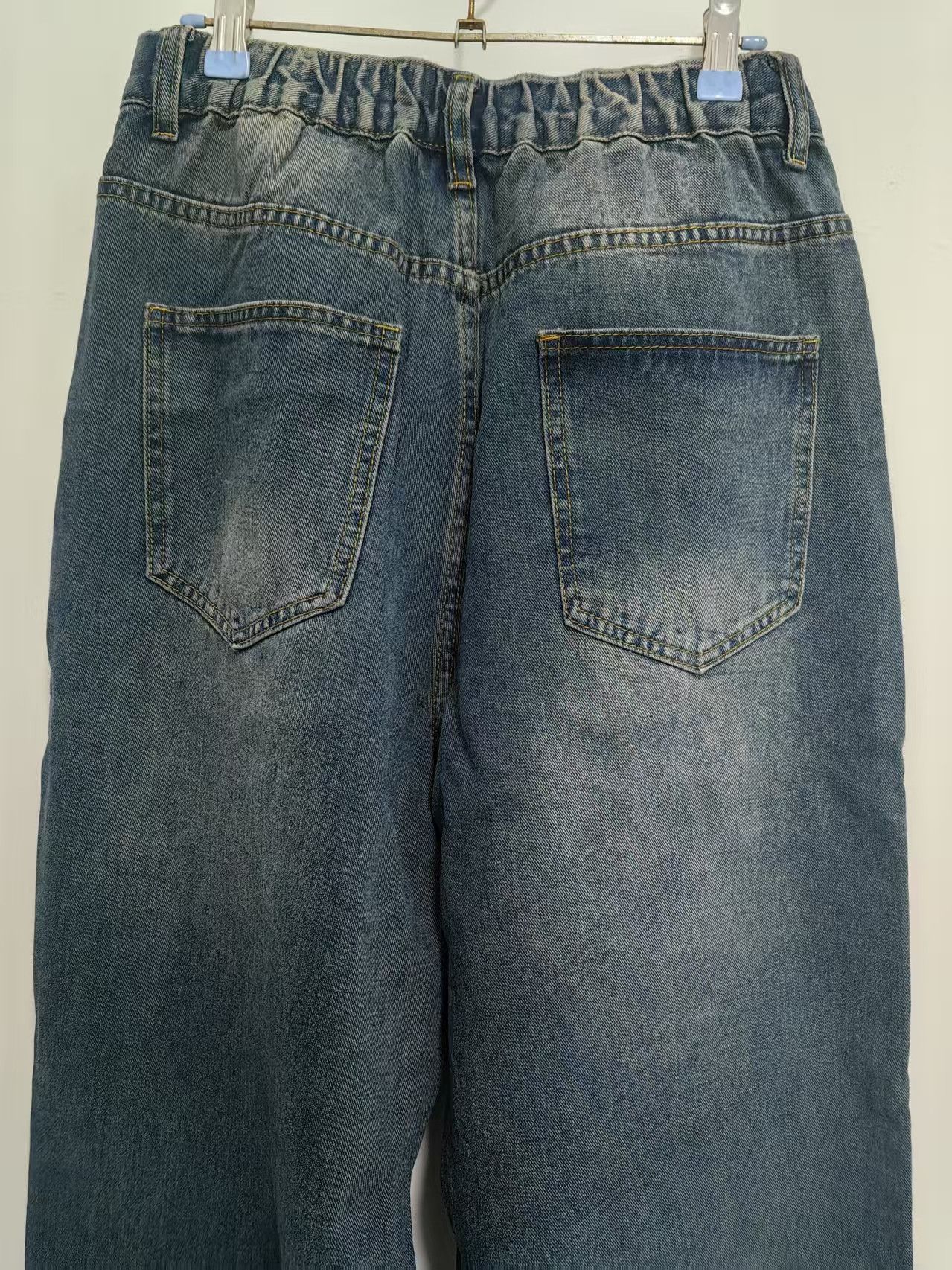 Jean Blue washed vintage straight loose jeans y2k Size US 32 / EU 48 - 5 Thumbnail
