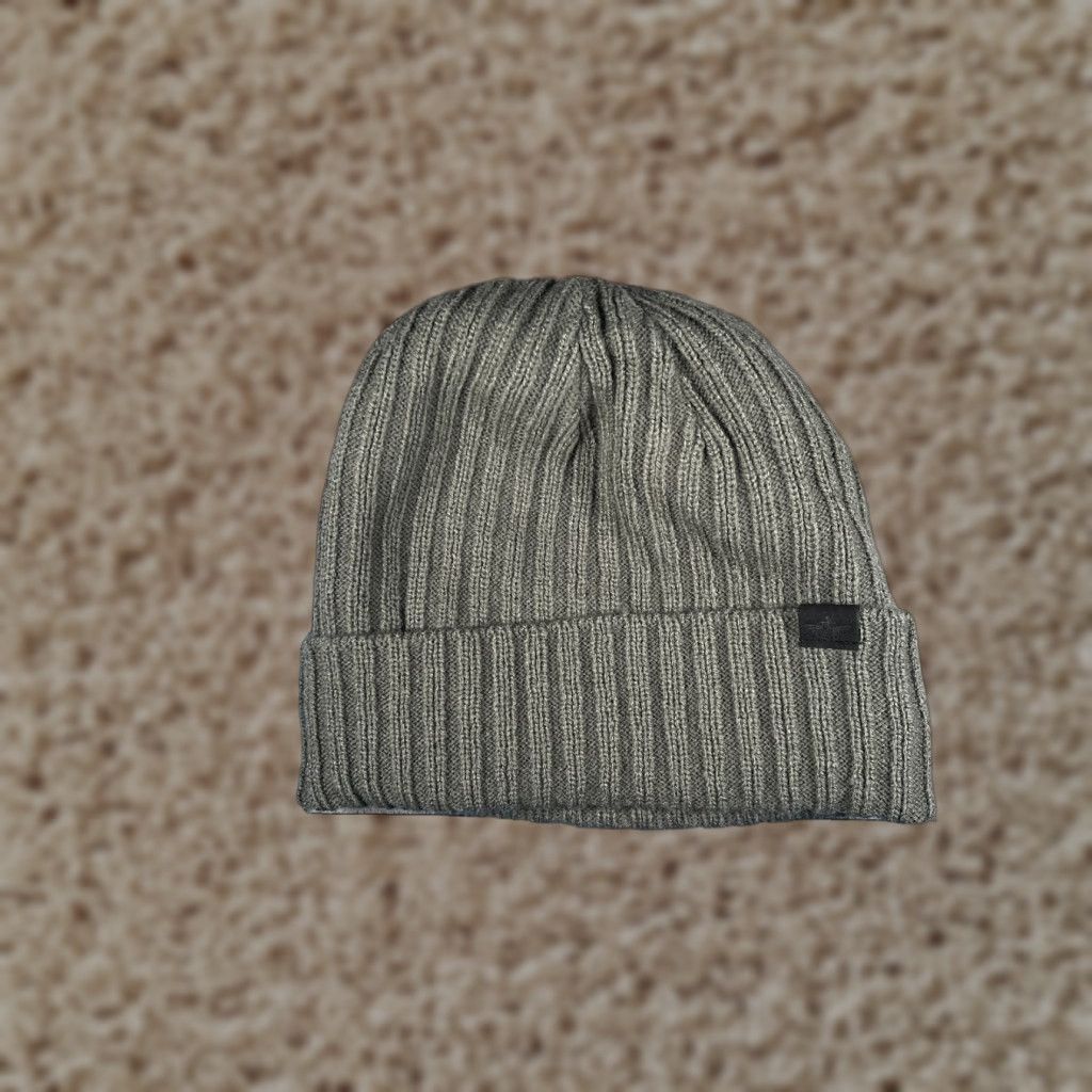 Dockers Dockers Beanie Adult One Size Gray Knit Lined Acrylic Polyester Ribbed Knit Ski Hat/Toque Unisex Outdoor Winter Accessories Size ONE SIZE - 1 Thumbnail