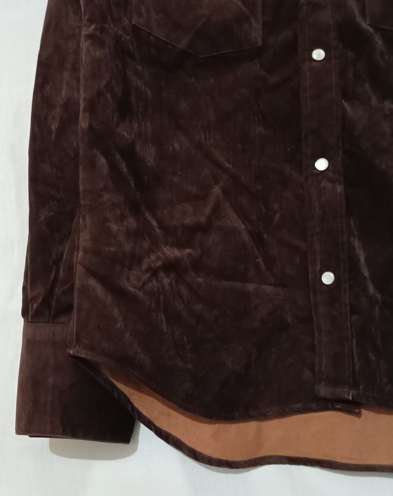 Tornado Mart 🇯🇵Five Pocket Mitsumine Shiny Leather Velour Shirts Size US M / EU 48-50 / 2 - 5 Thumbnail